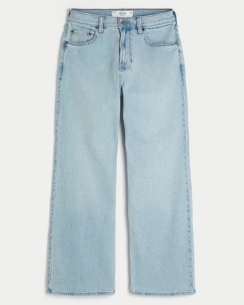 Men's Light Wash Baggy Bootcut Jeans | Men's Bottoms