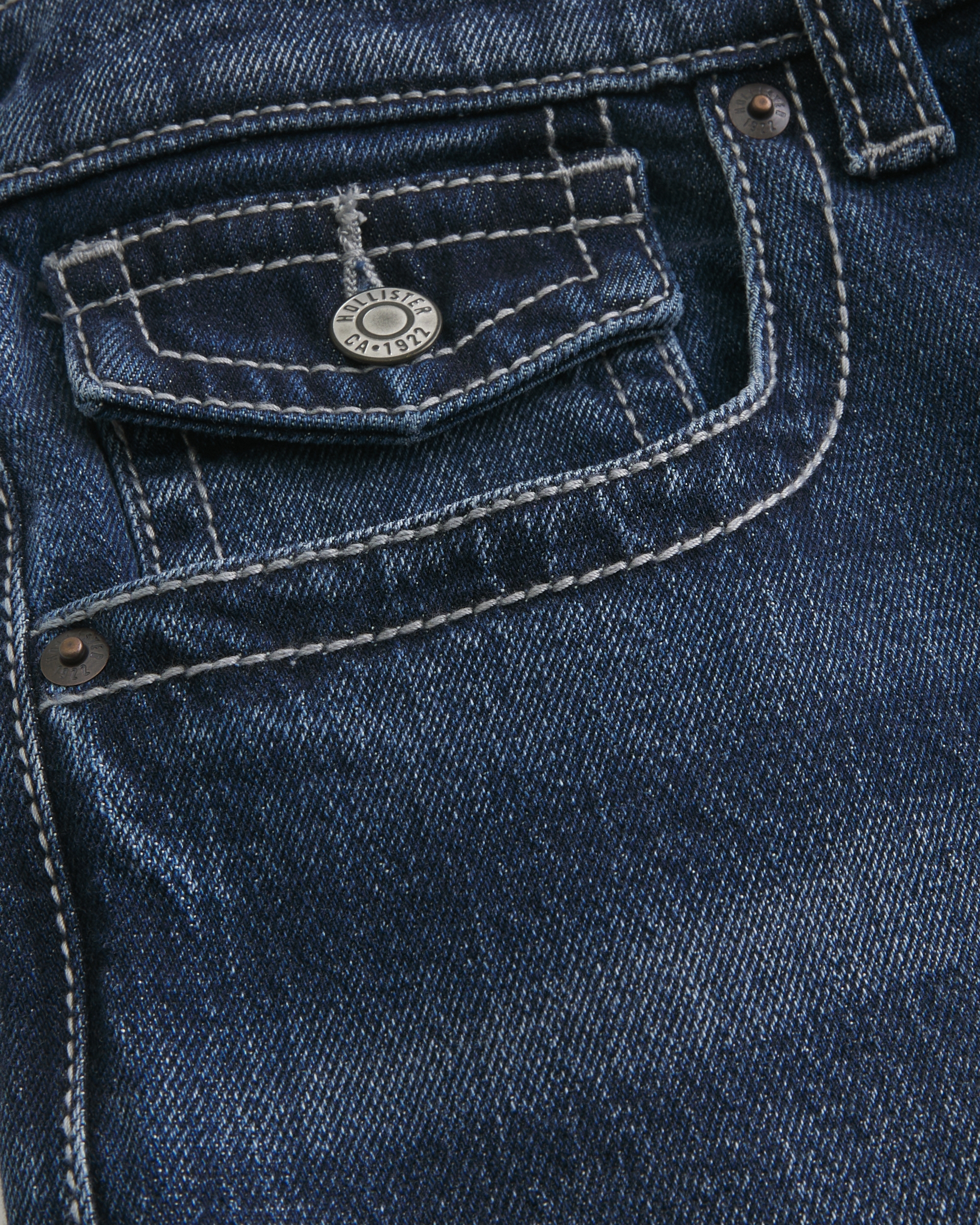 Dark Wash Baggy Bootcut Jeans