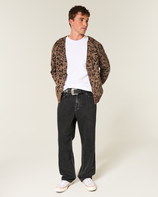 Washed Black Studded Baggy Jeans, Washed Black view 1