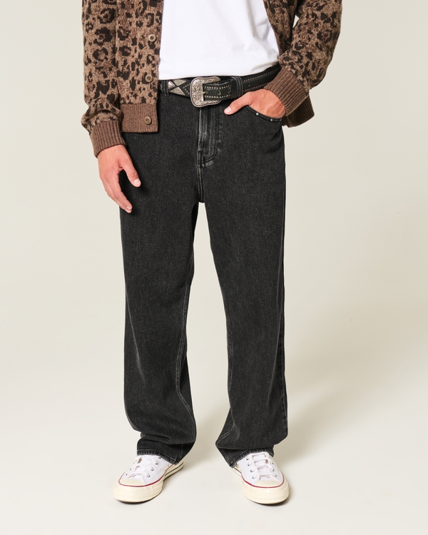 Washed Black Studded Baggy Jeans, Washed Black view 2