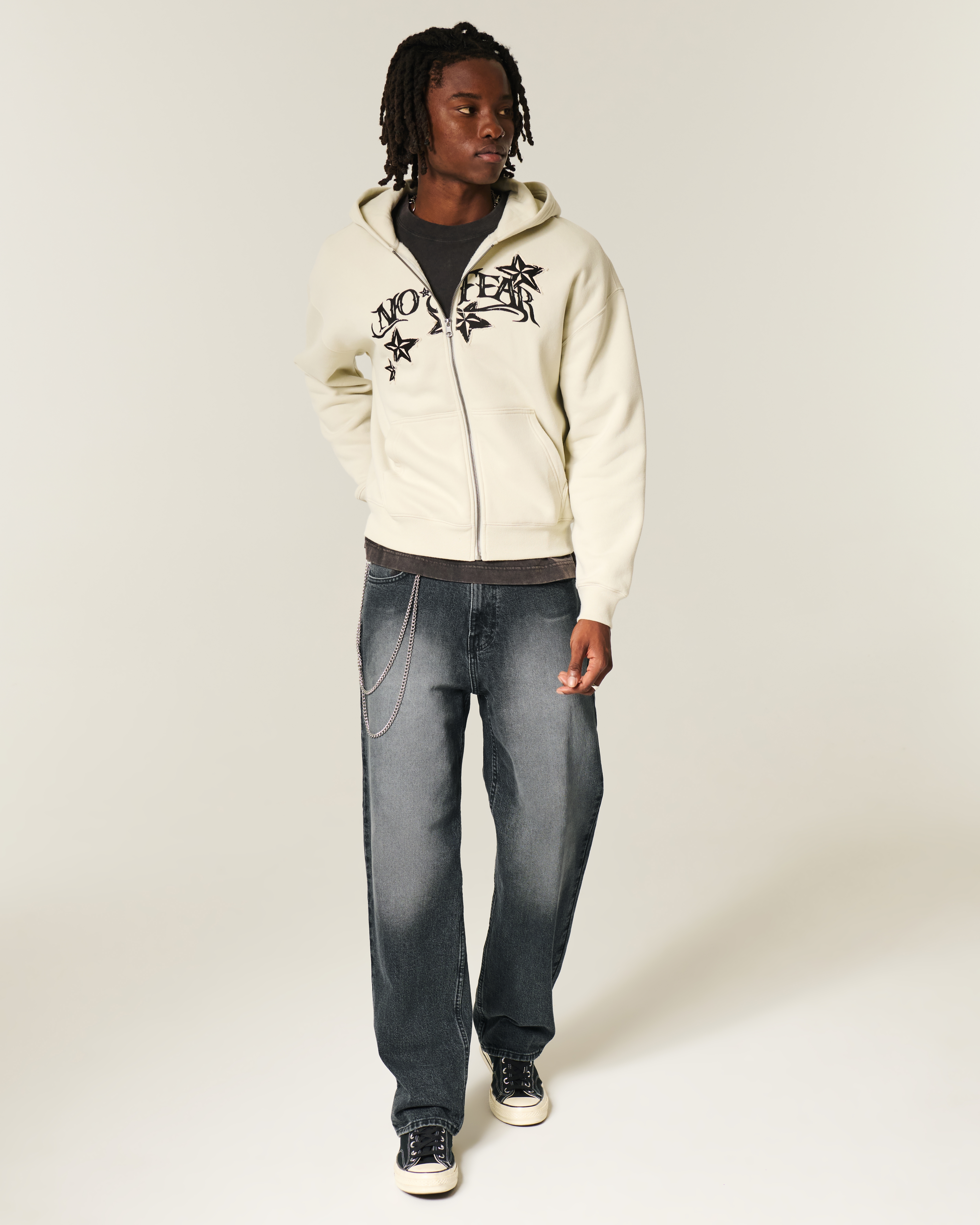 Washed Black Baggy Jeans