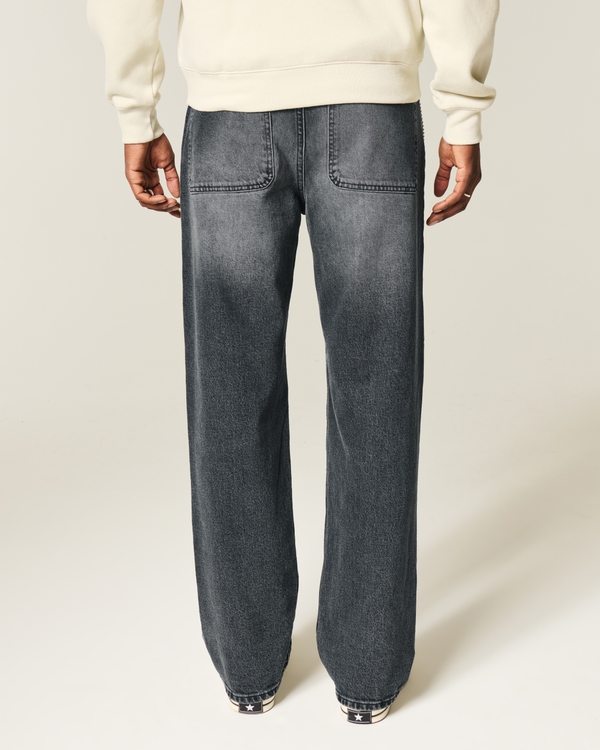 Washed Black Baggy Jeans