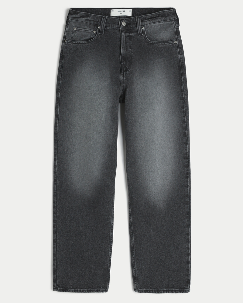 Washed Black Baggy Jeans