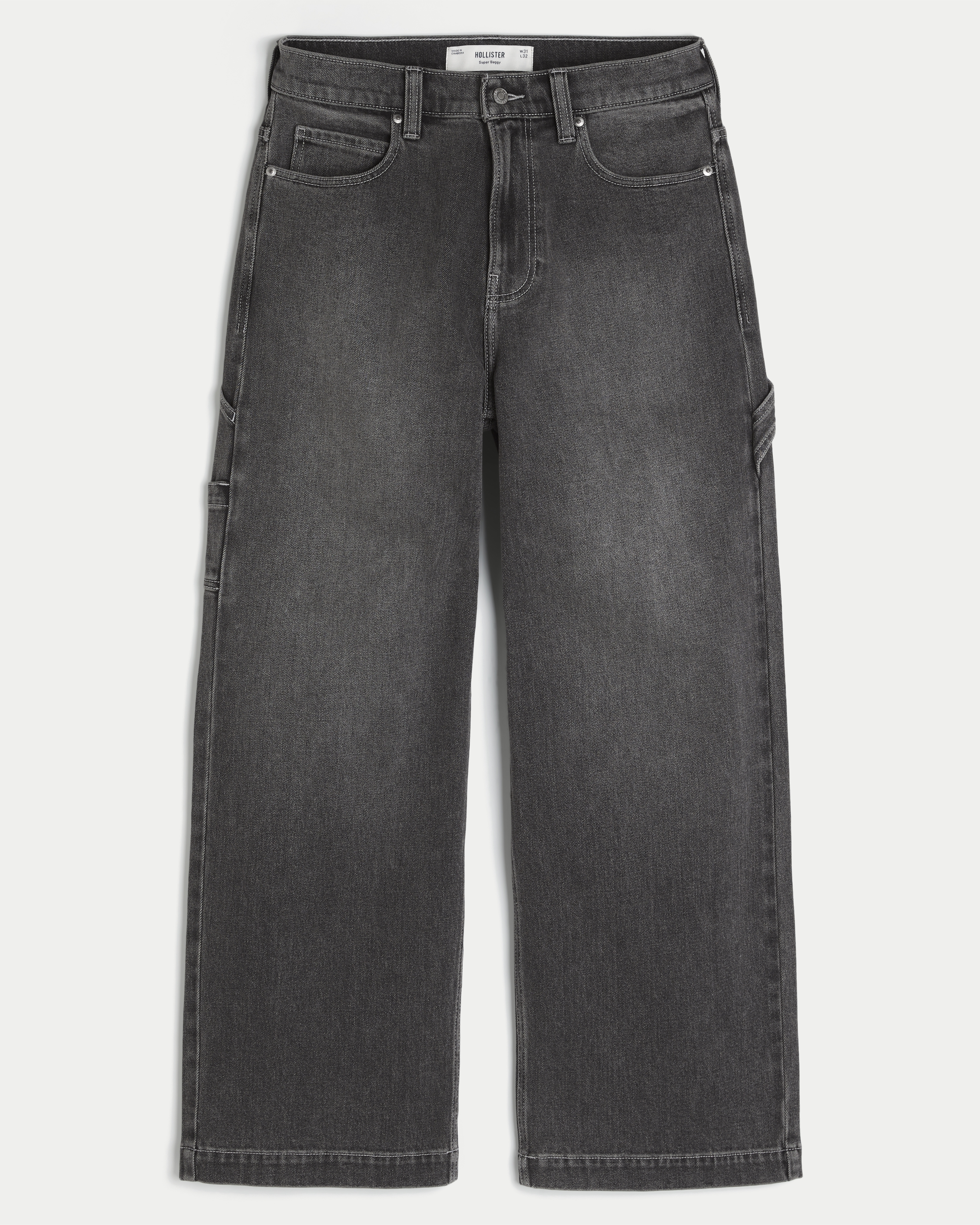 Washed Black Super Baggy Painter Jeans