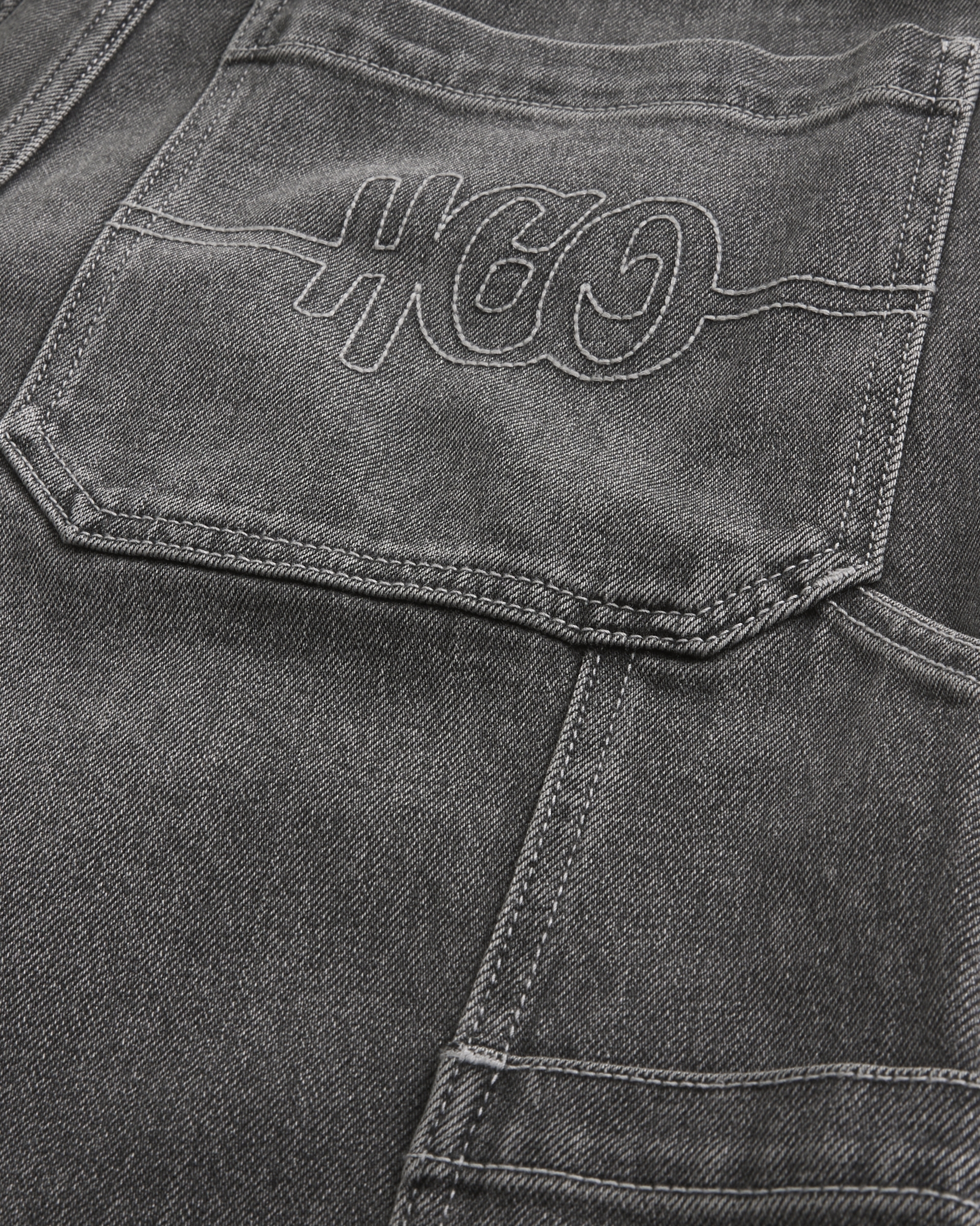 Washed Black Super Baggy Painter Jeans