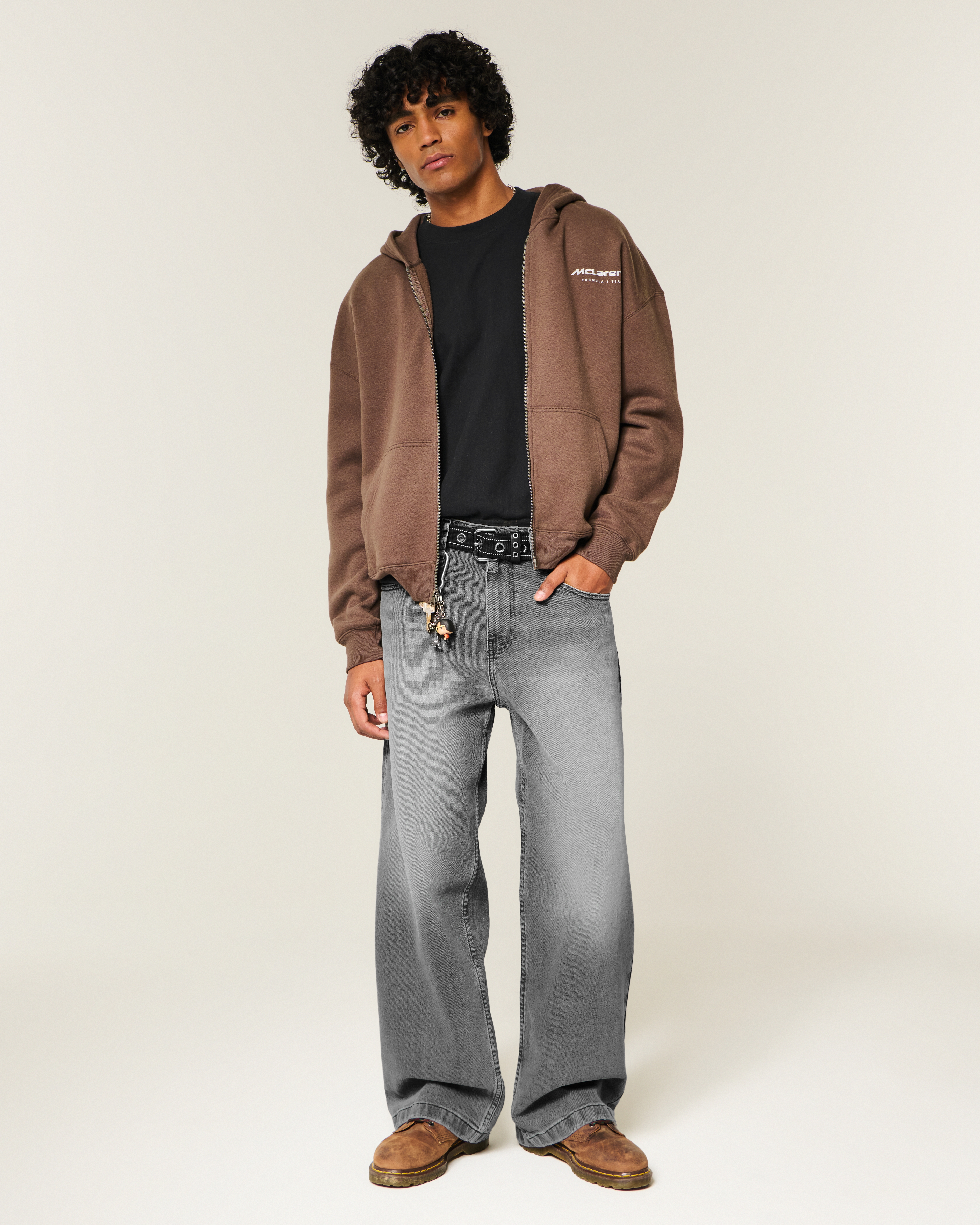 Washed Grey Super Baggy Jeans