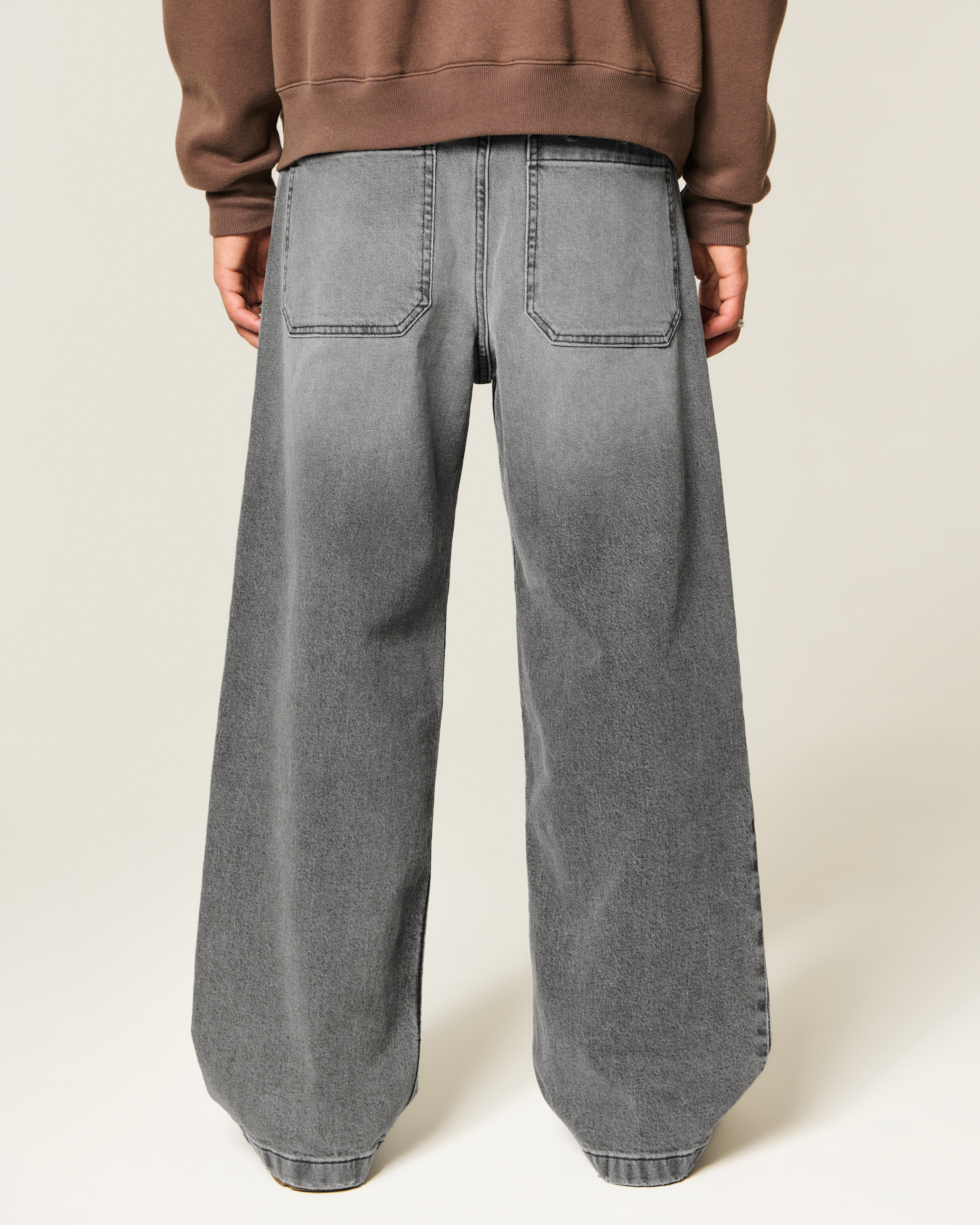 Washed Grey Super Baggy Jeans