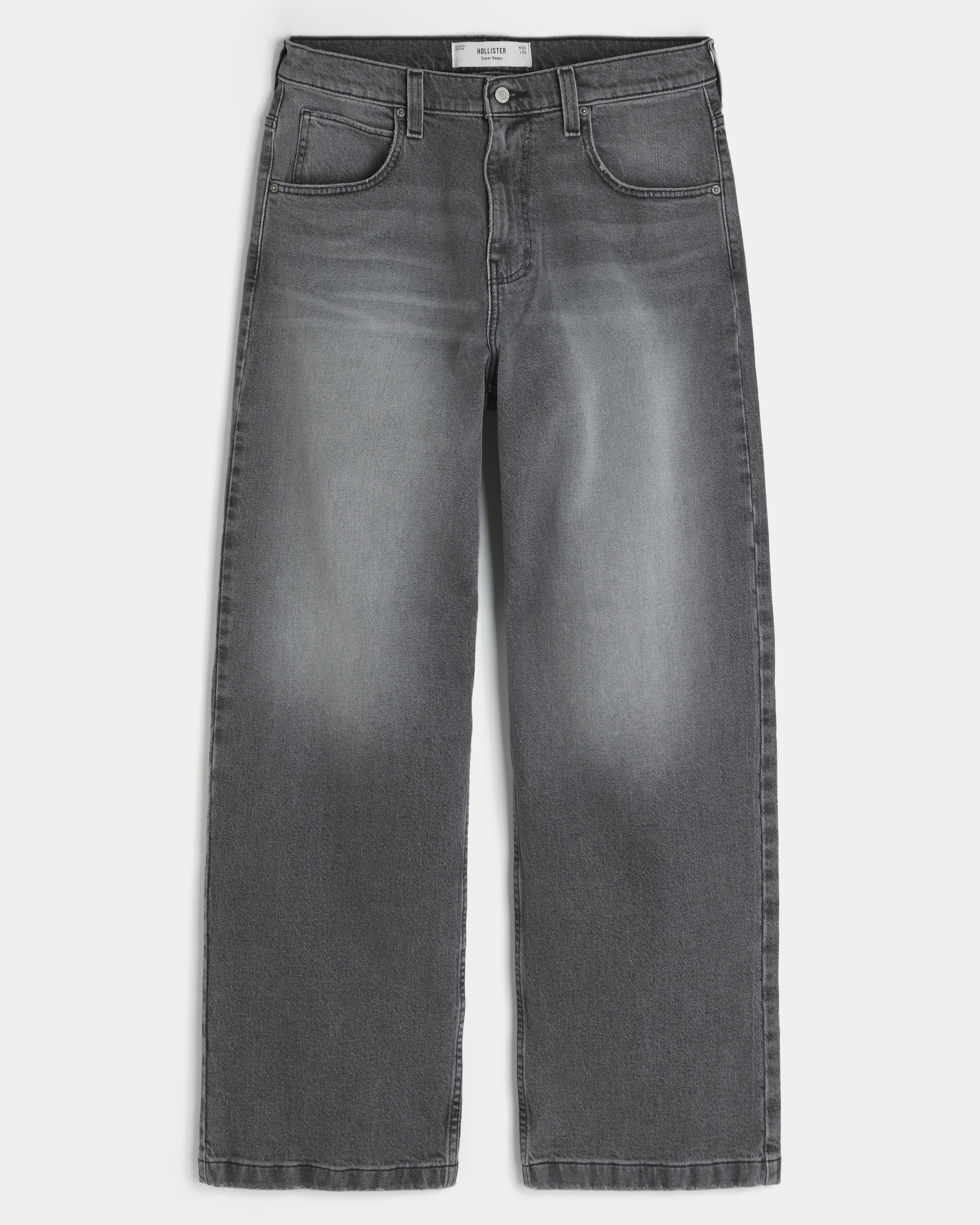 Washed Grey Super Baggy Jeans