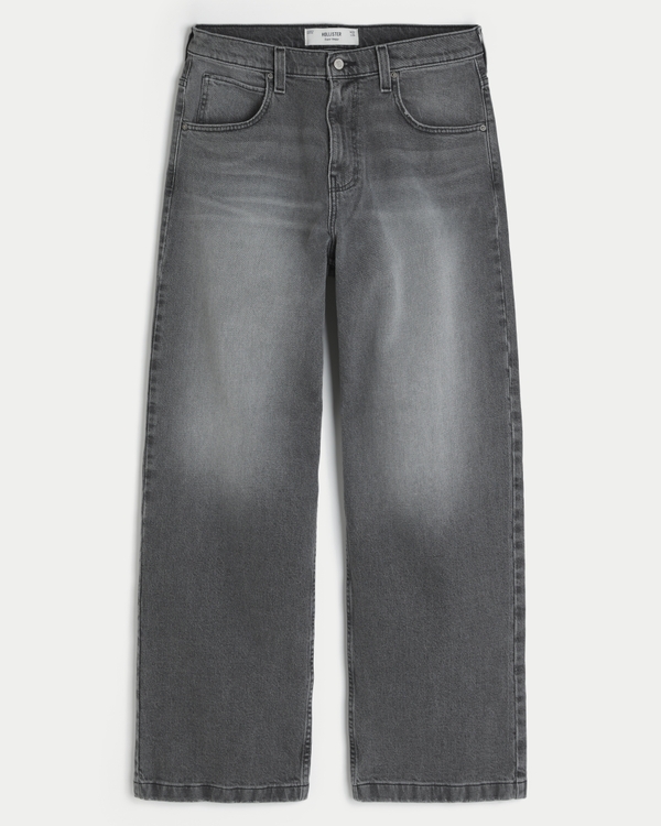 Washed Grey Super Baggy Jeans