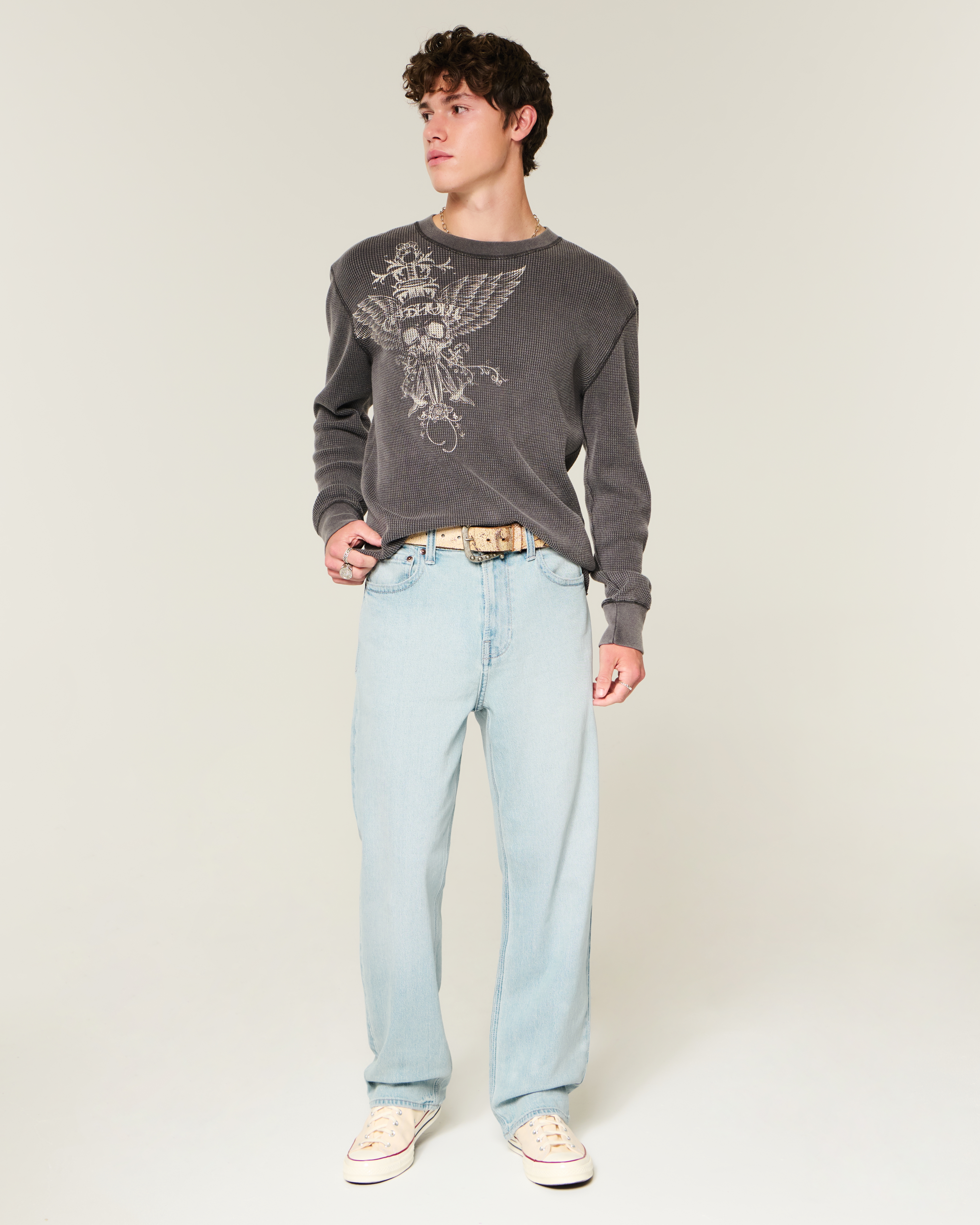 Light Wash Baggy Jeans