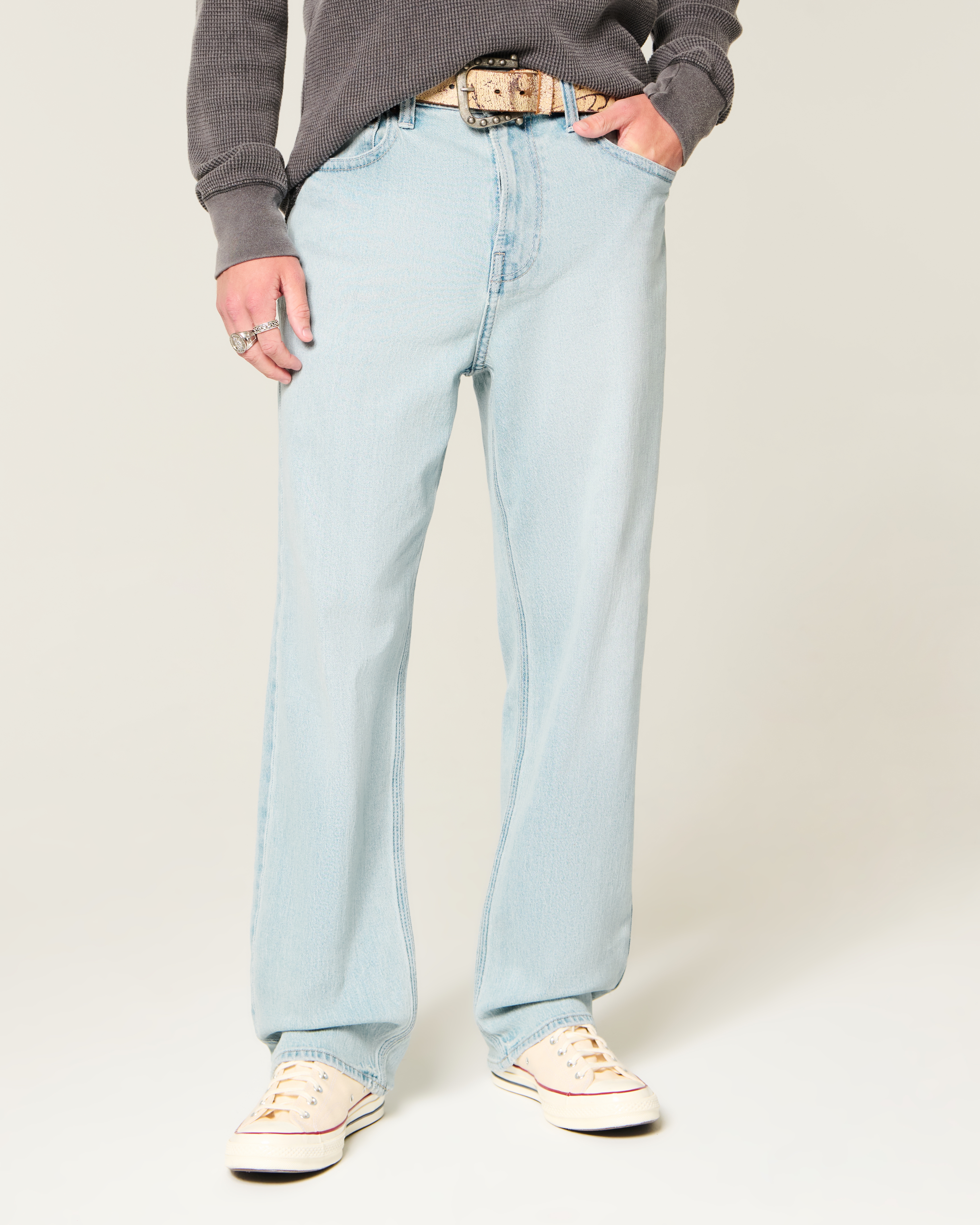 Light Wash Baggy Jeans