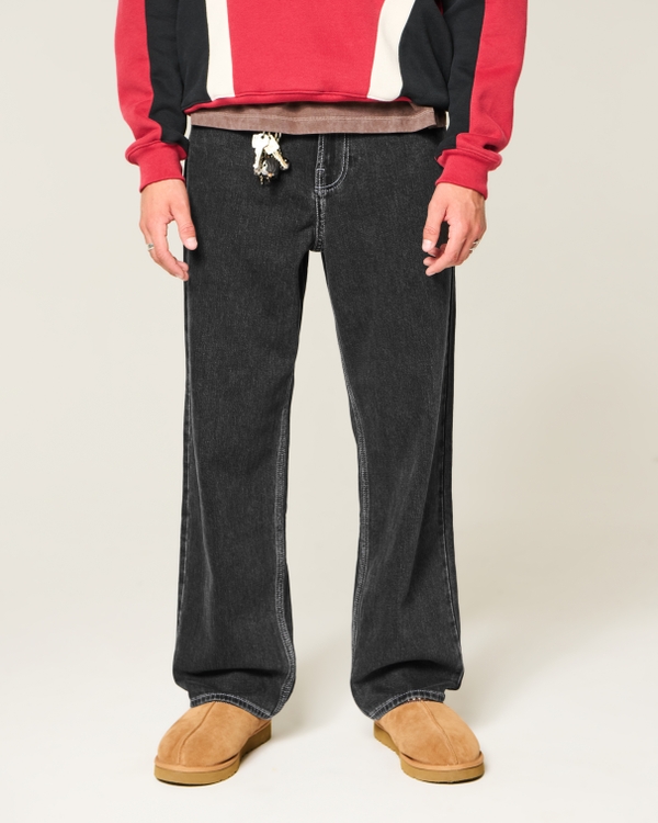 Washed Black Baggy Jeans