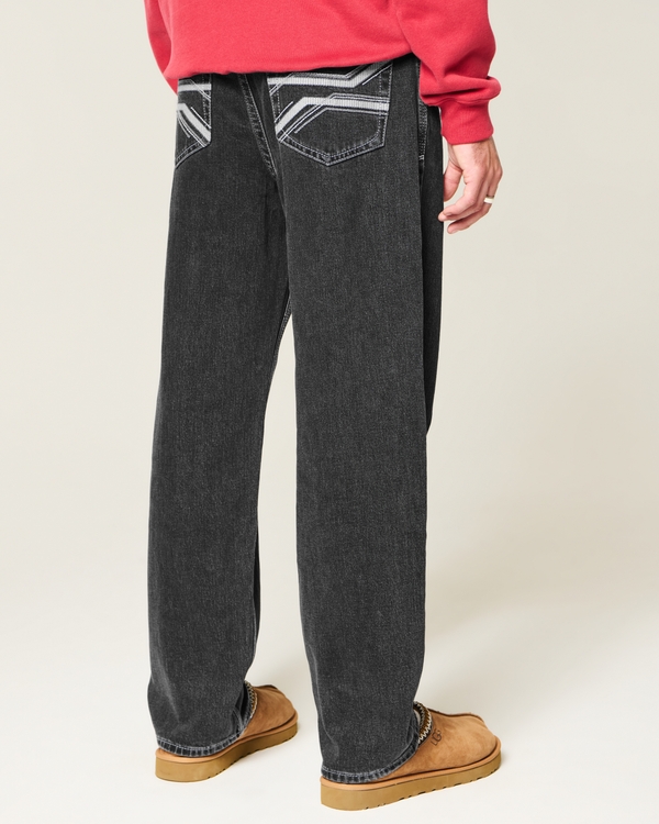 Washed Black Baggy Jeans