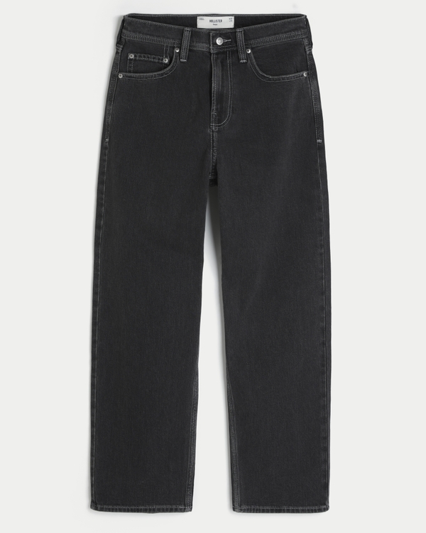 Washed Black Baggy Jeans