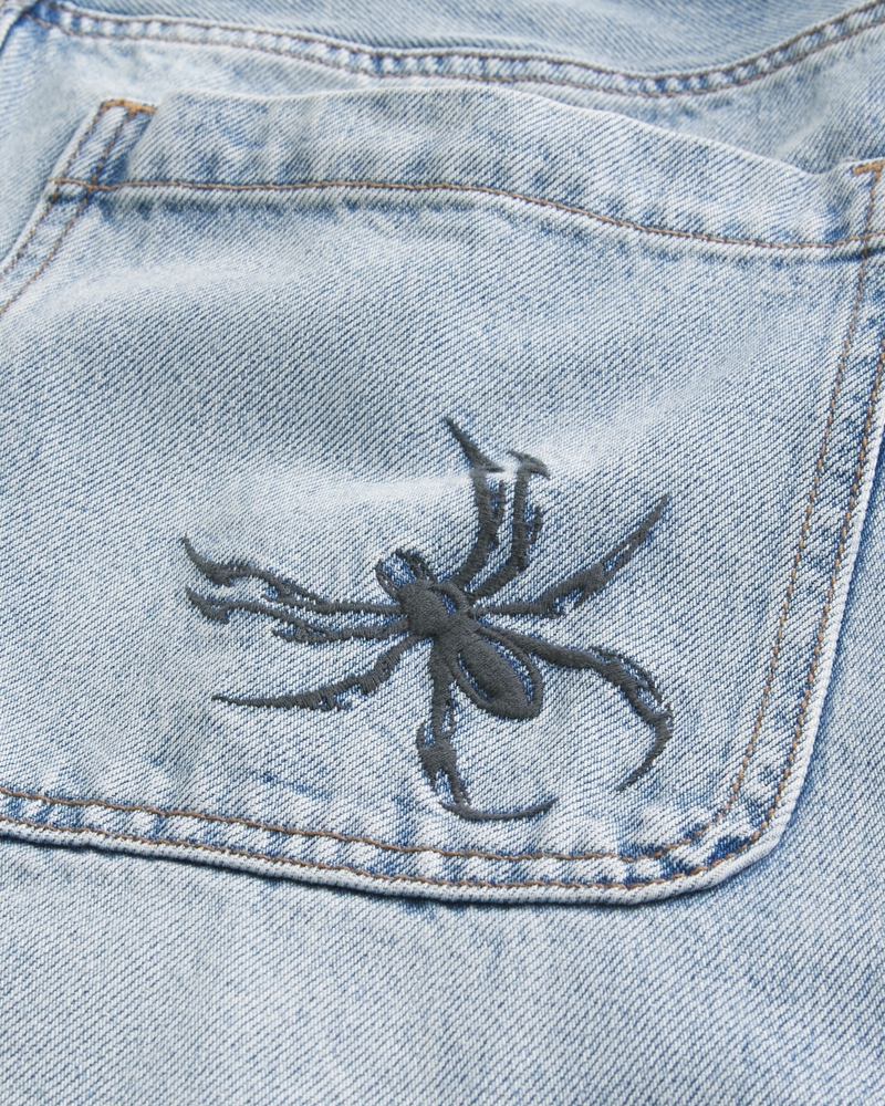 Spider Graphic Baggy Jeans