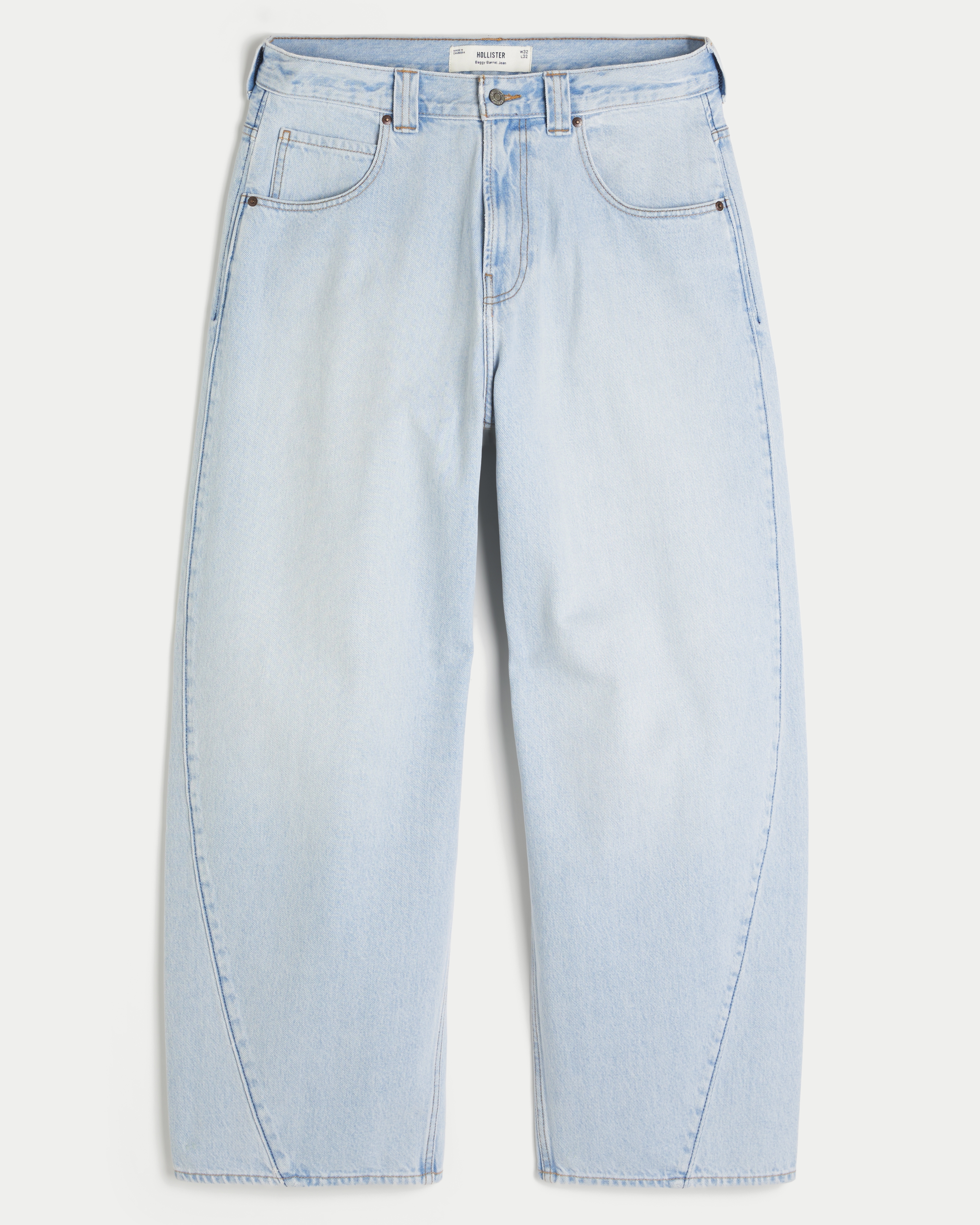 Light Wash Barrel Jeans