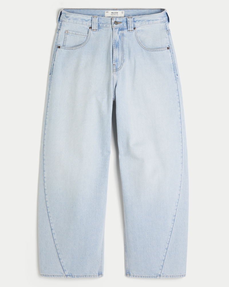 Light Wash Barrel Jeans
