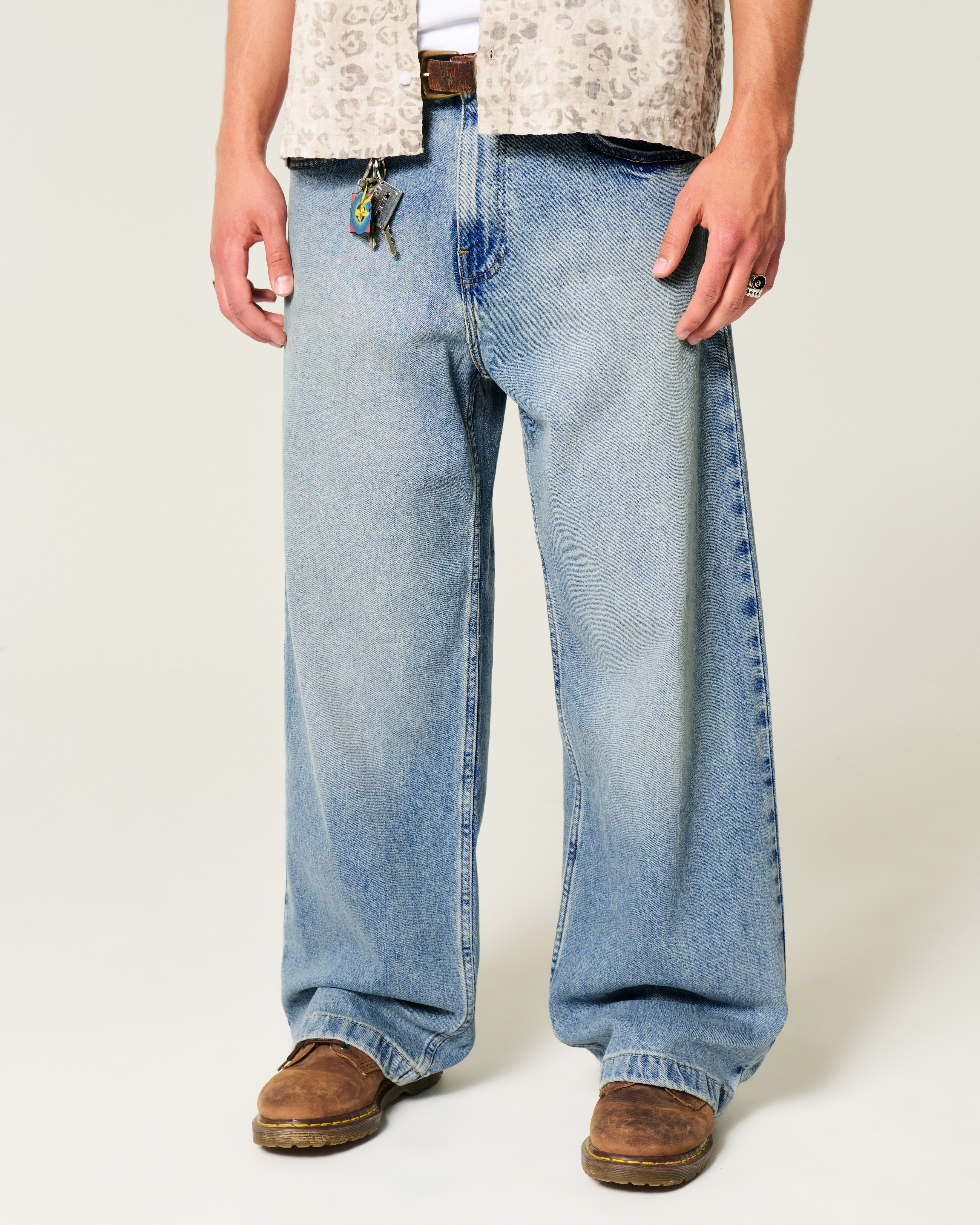 Medium Wash Super Baggy Jeans