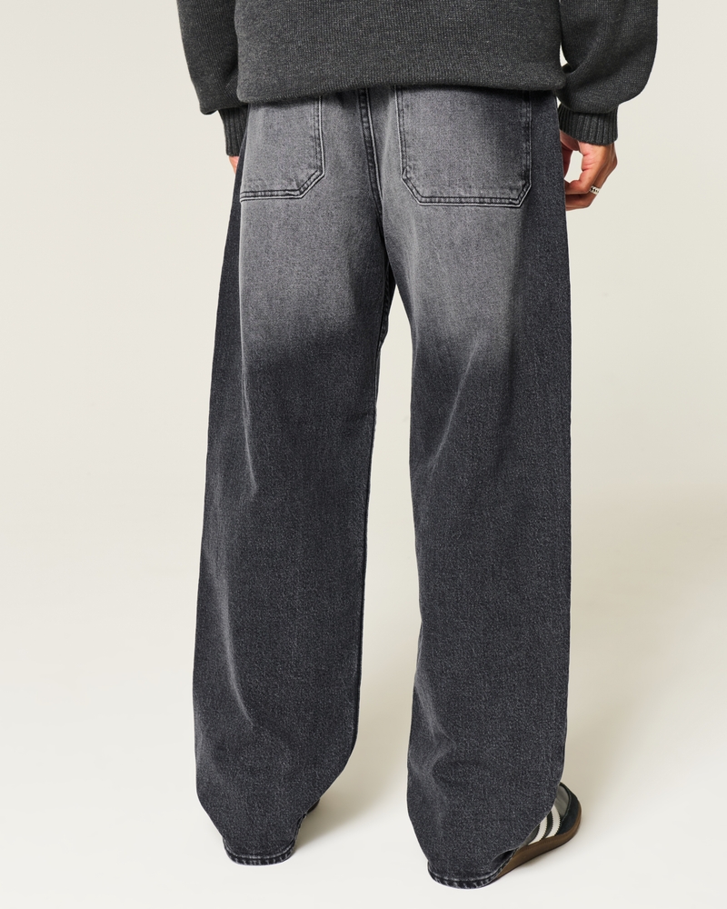 Washed Black Skater Baggy Jeans