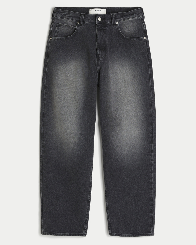 Washed Black Skater Baggy Jeans