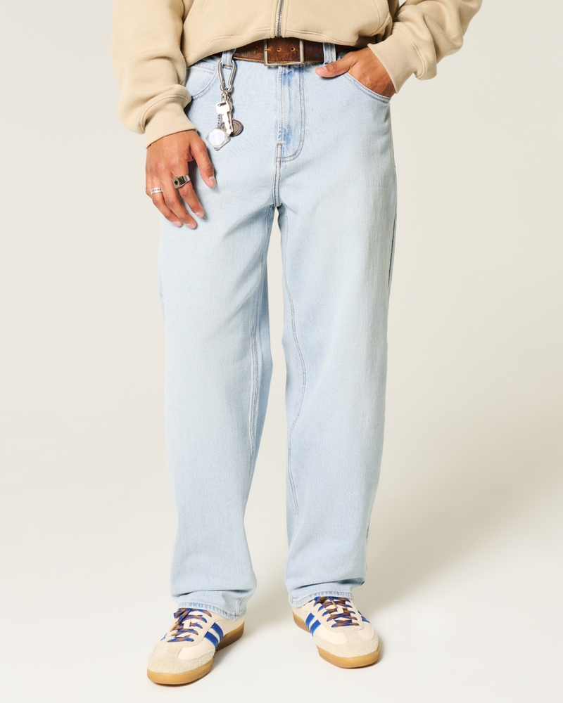 Light Wash Skater Baggy Jeans