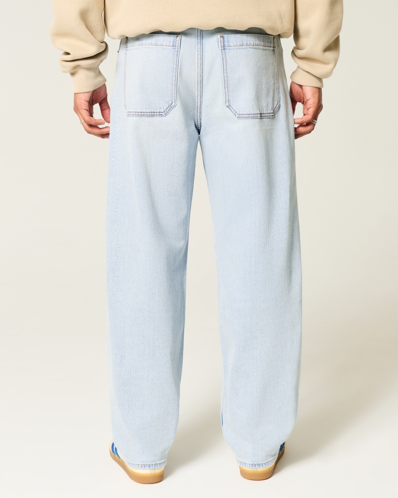 Light Wash Skater Baggy Jeans