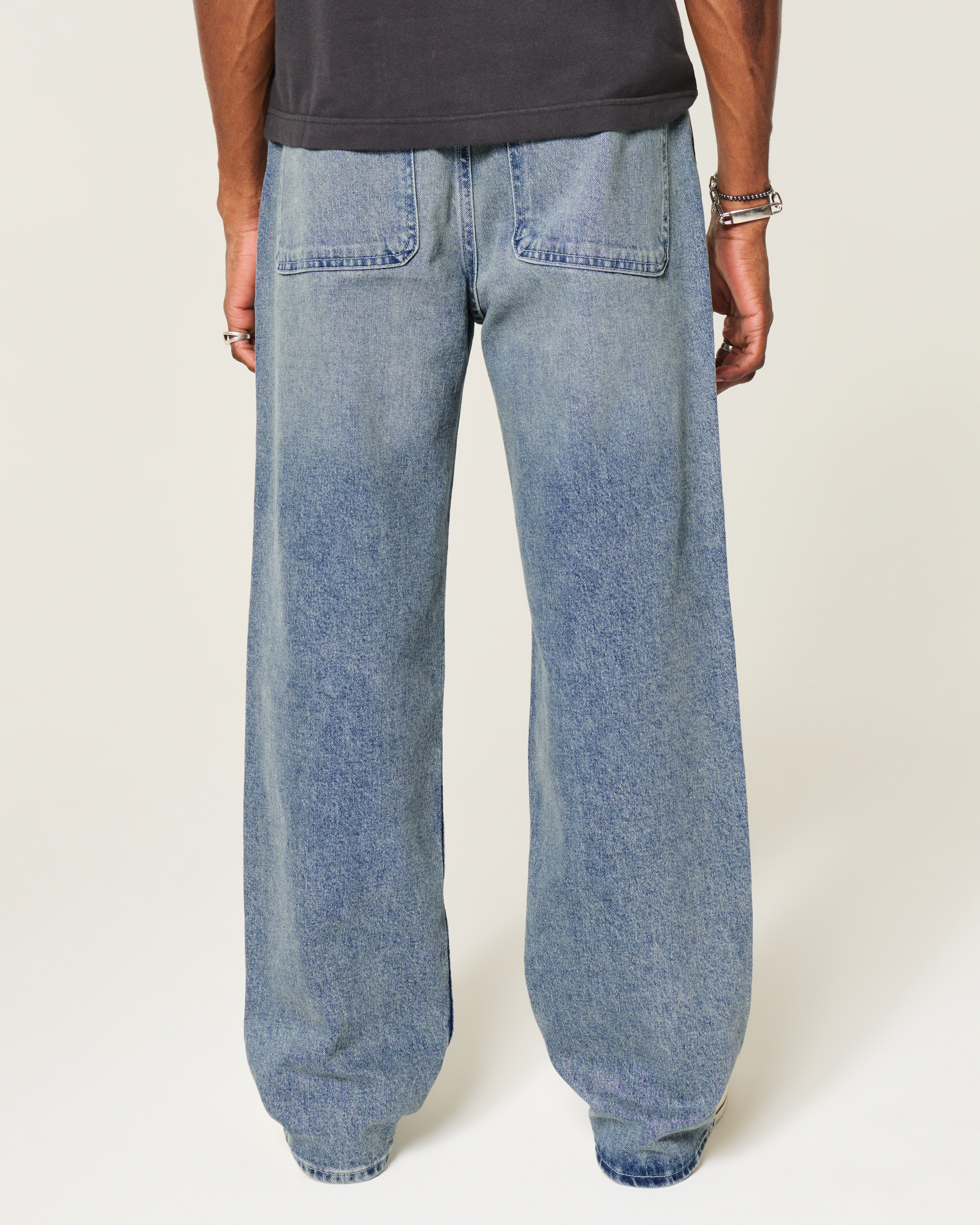 Medium Wash Baggy Jeans