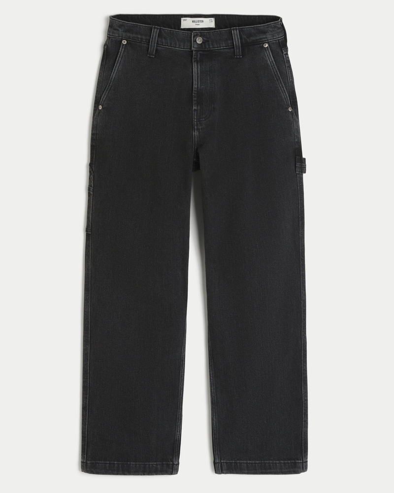 パンツ 90s Vintage black baggy painter denim Men's Black baggy Painter Jeans | Men's Bottoms | HollisterCo.com