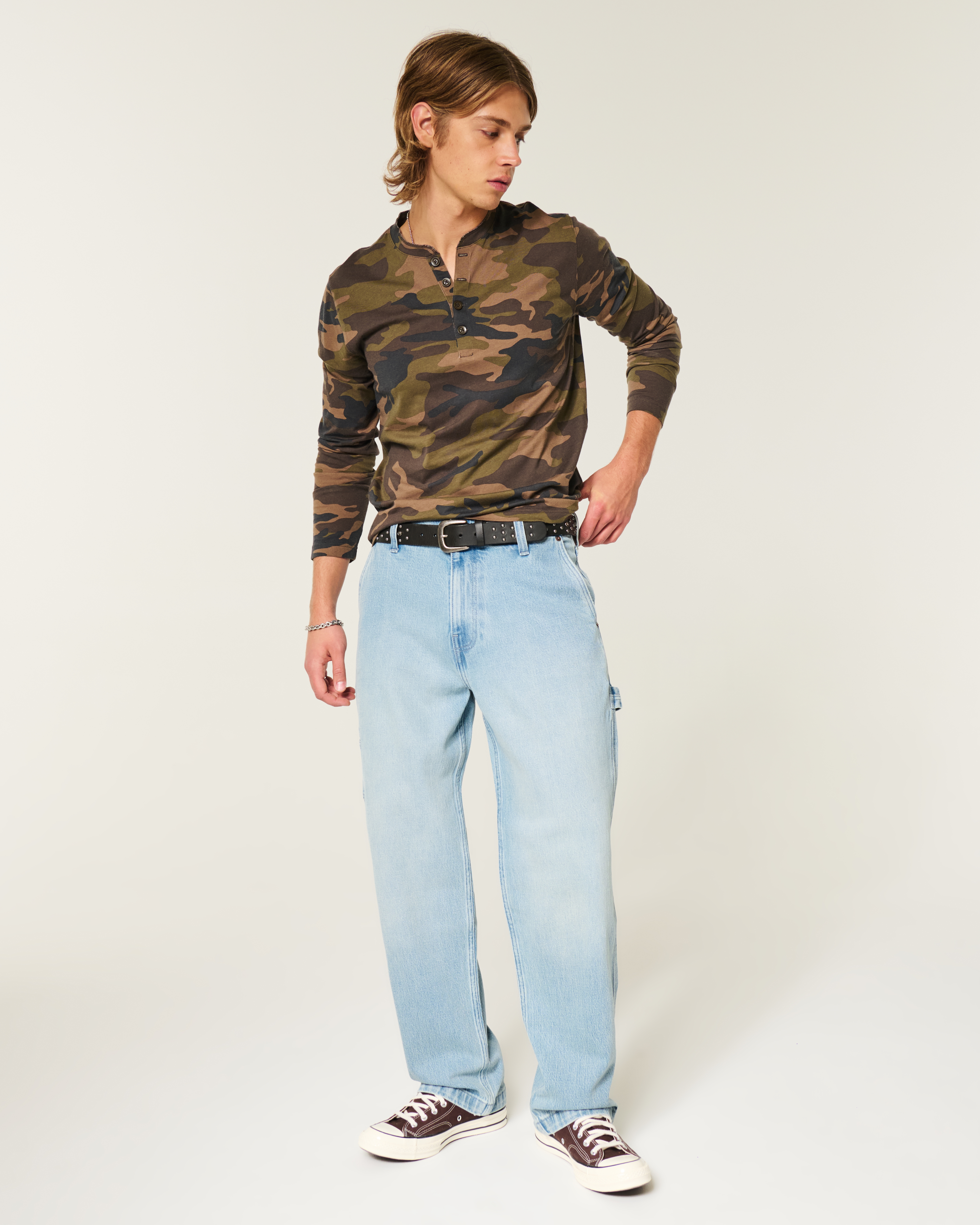 Light Wash Baggy Painter Jeans