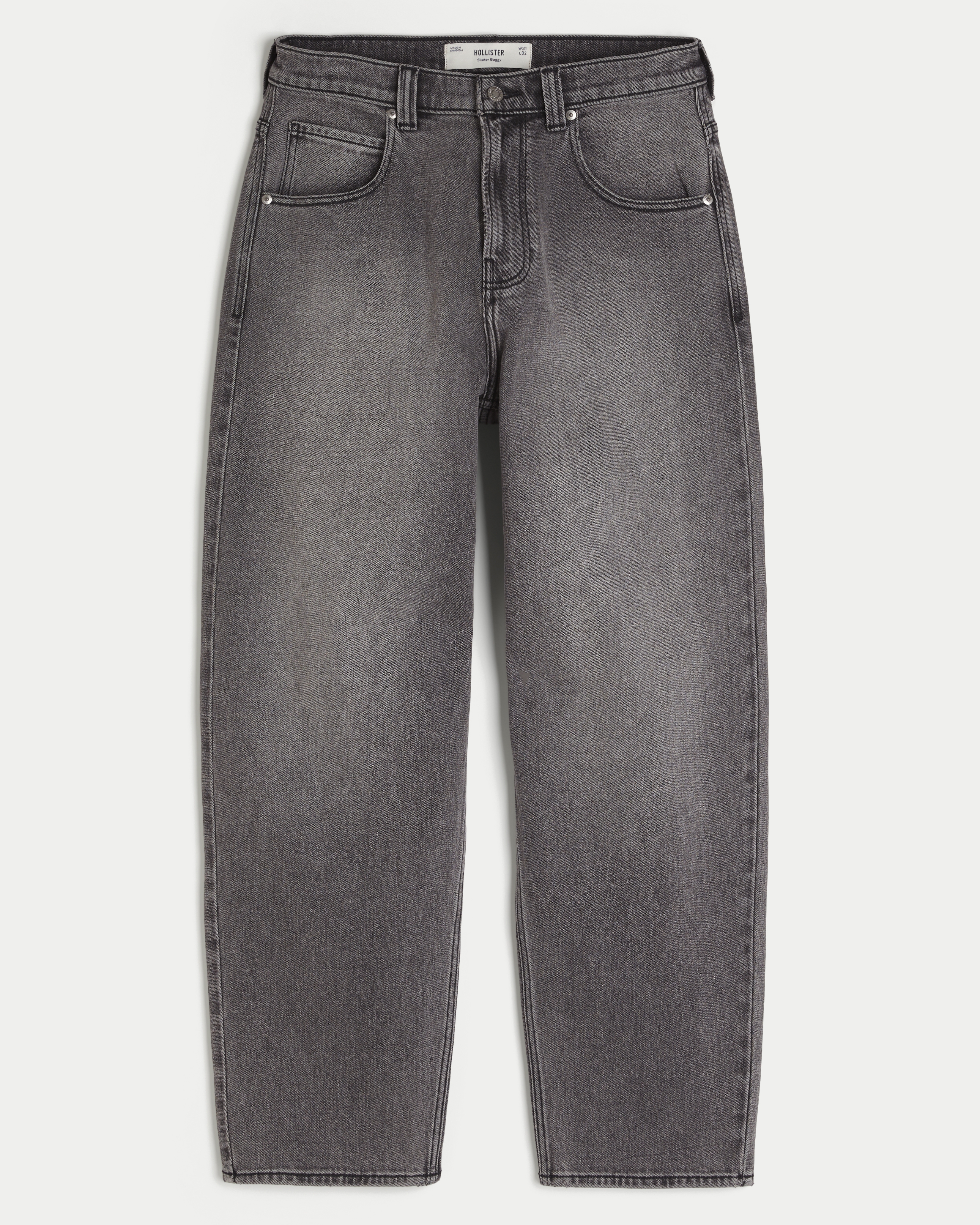 Snake Embroidery Skater Baggy Jeans
