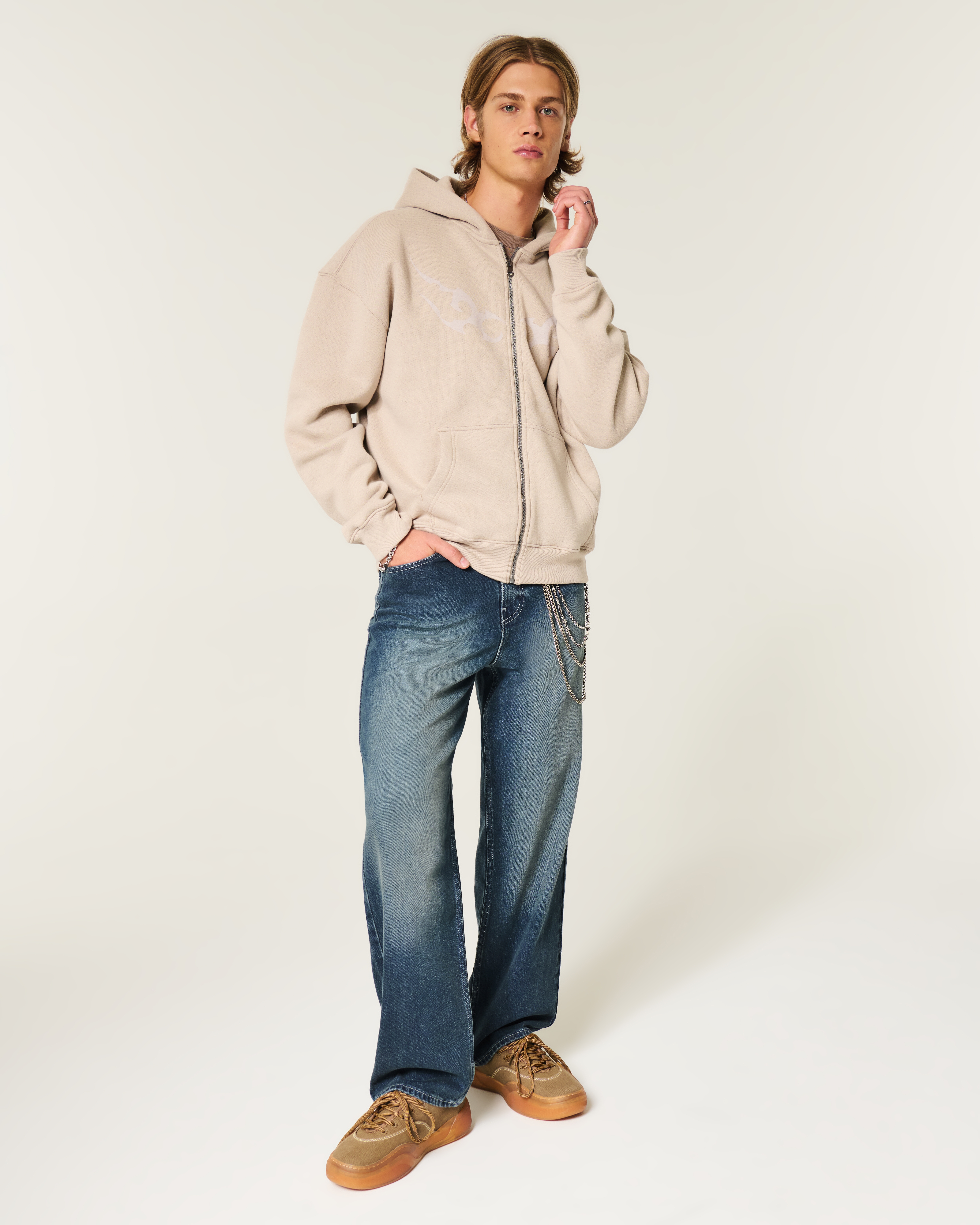 Dark Wash Baggy Jeans