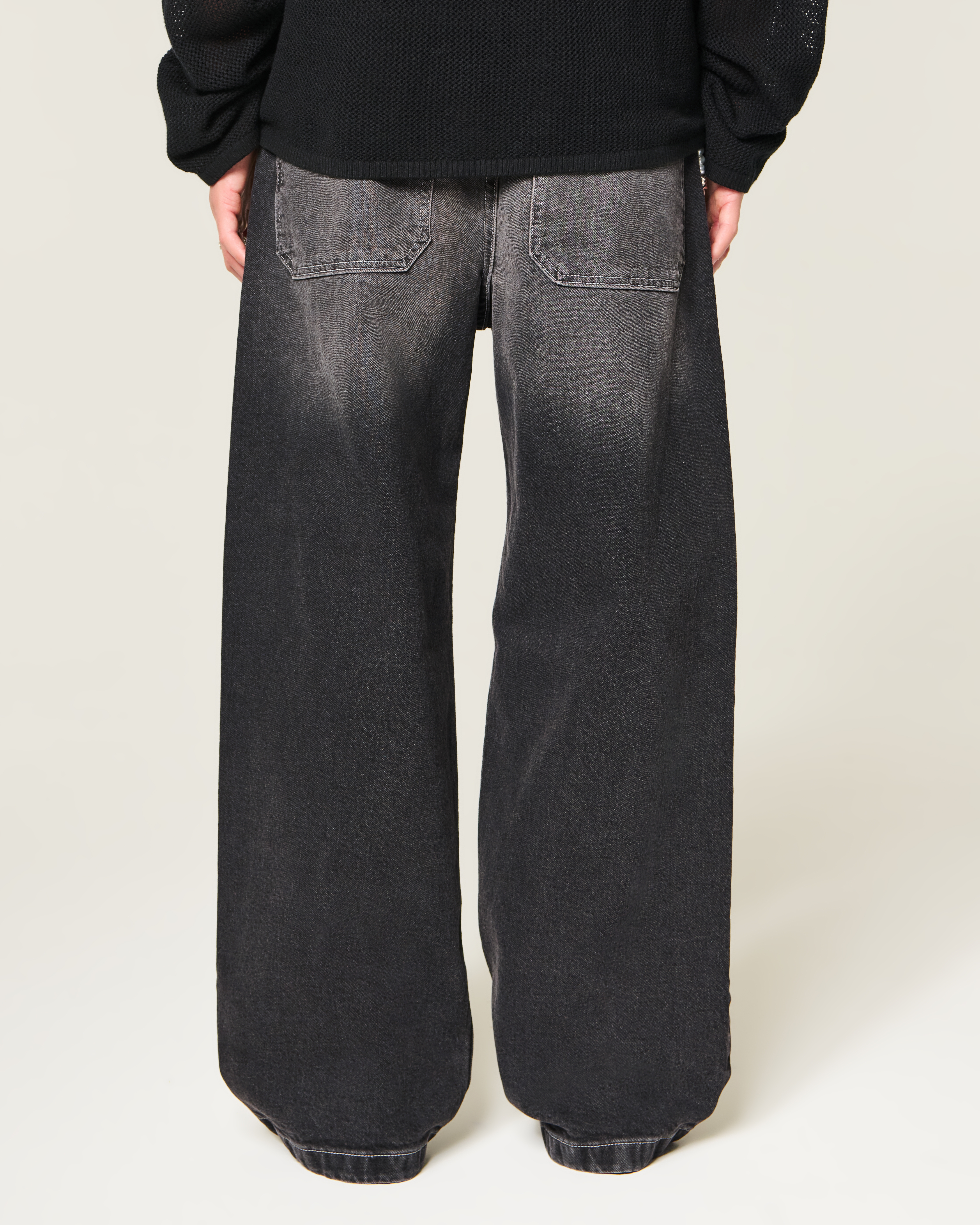 Washed Black Super Baggy Jeans