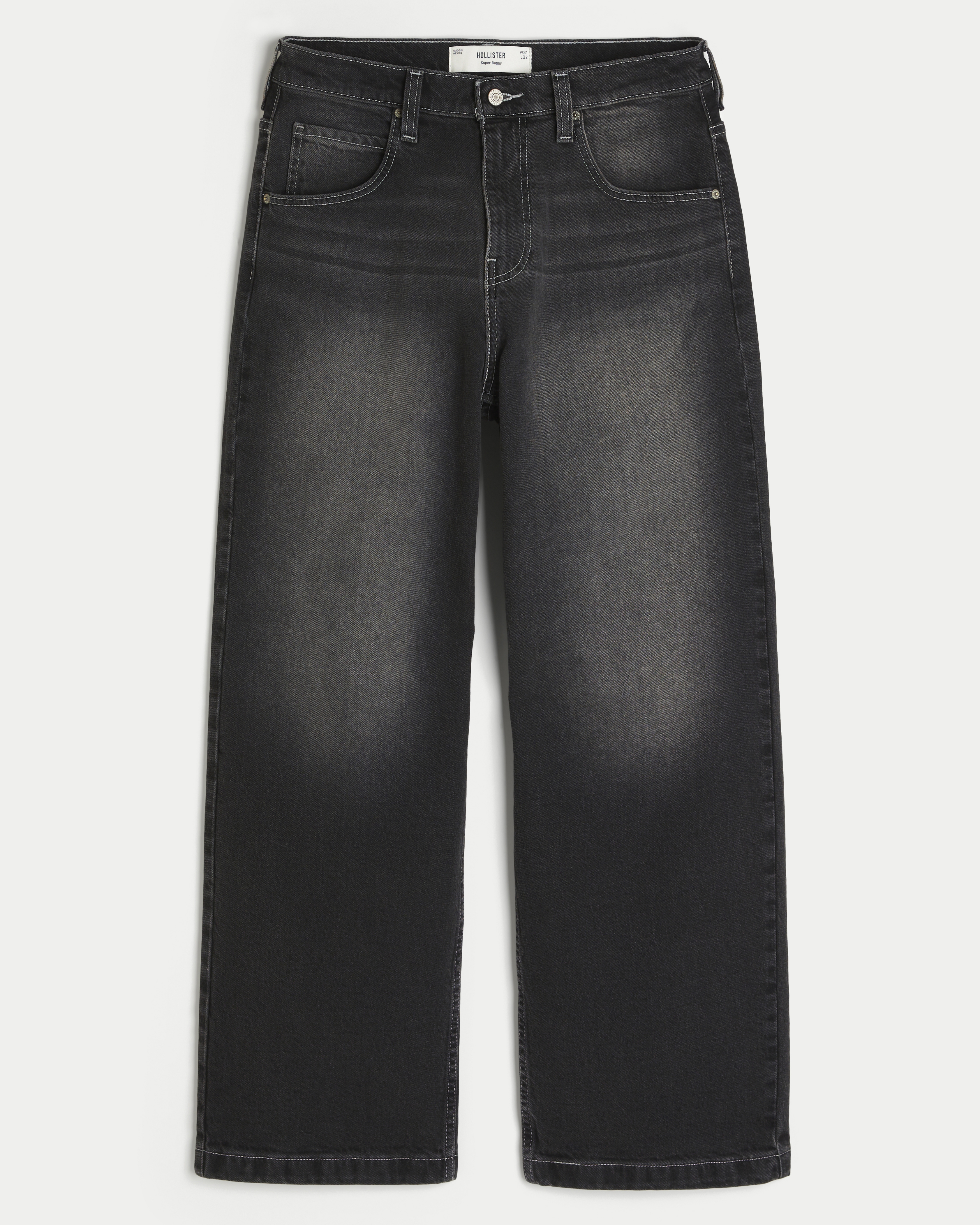 Washed Black Super Baggy Jeans