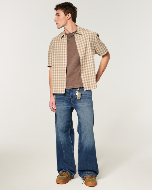 Dark Wash Super Baggy Jeans, Dark view 1