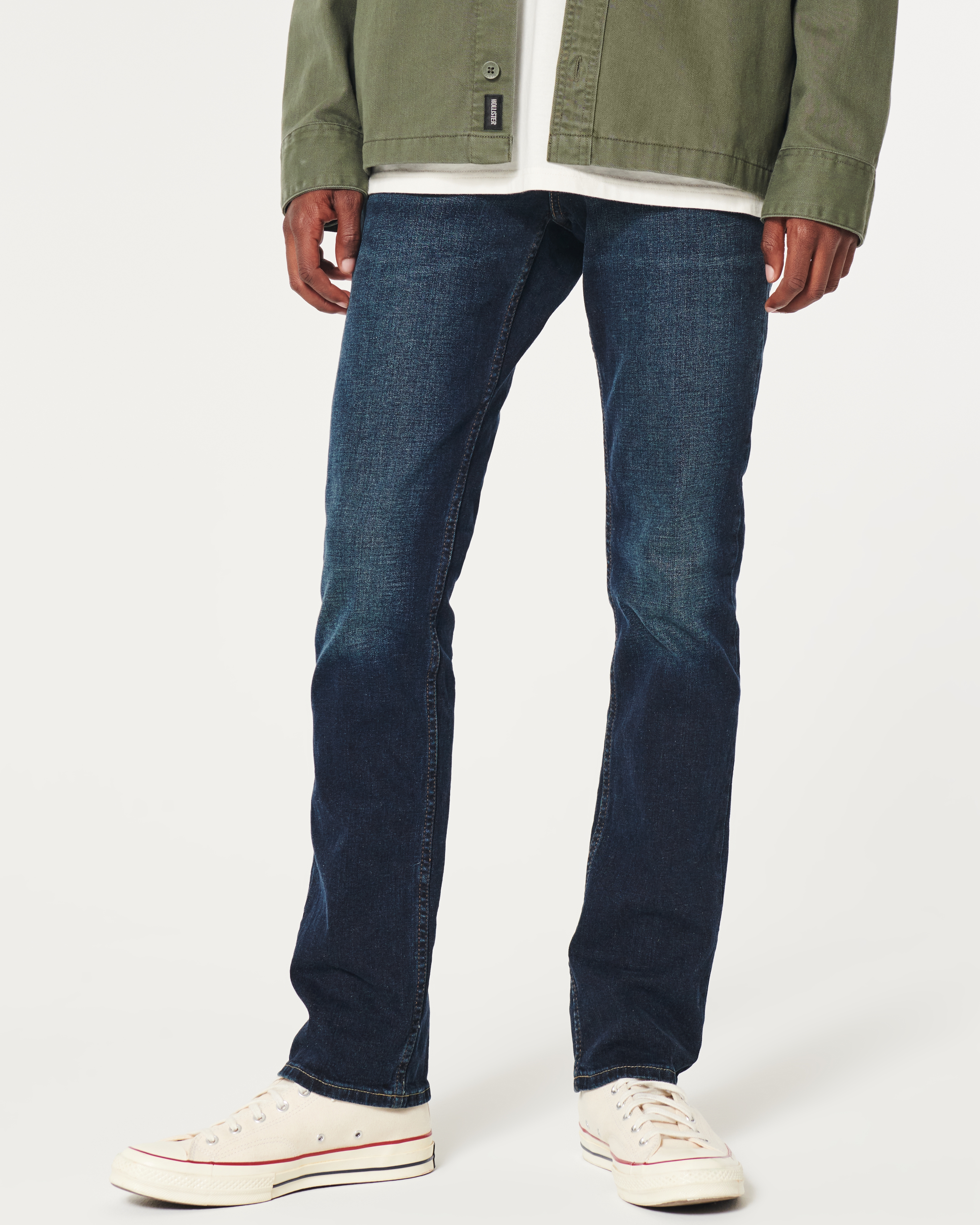 Dark Wash Slim Straight Jeans
