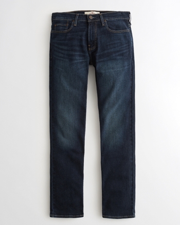 Men's Dark Wash Slim Straight Jeans