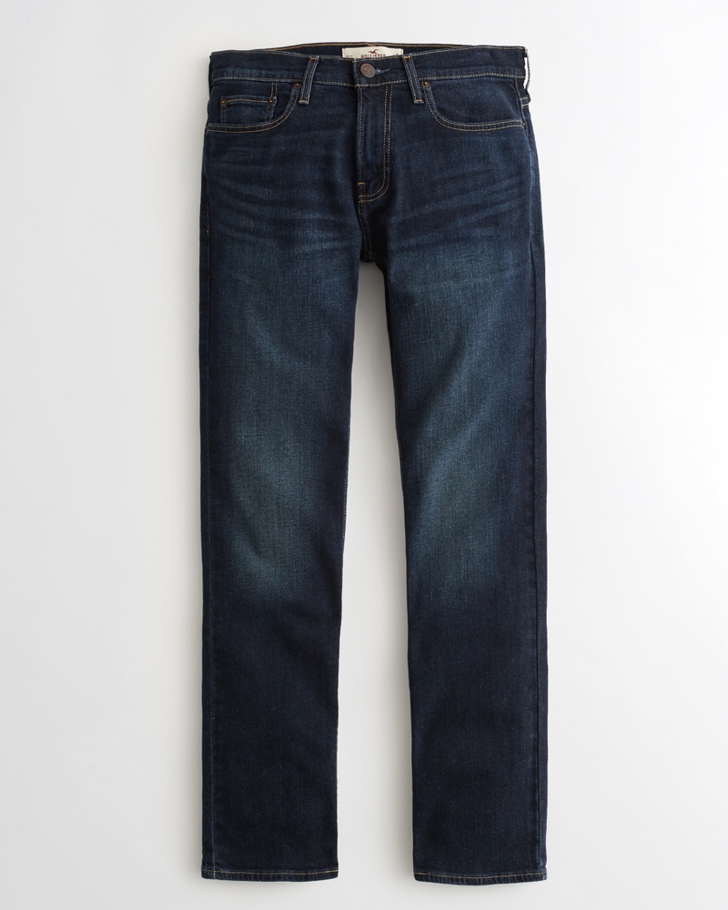 Men s Dark Wash Slim Straight Jeans in Dark Wash Size 38 X 32 from Hollister