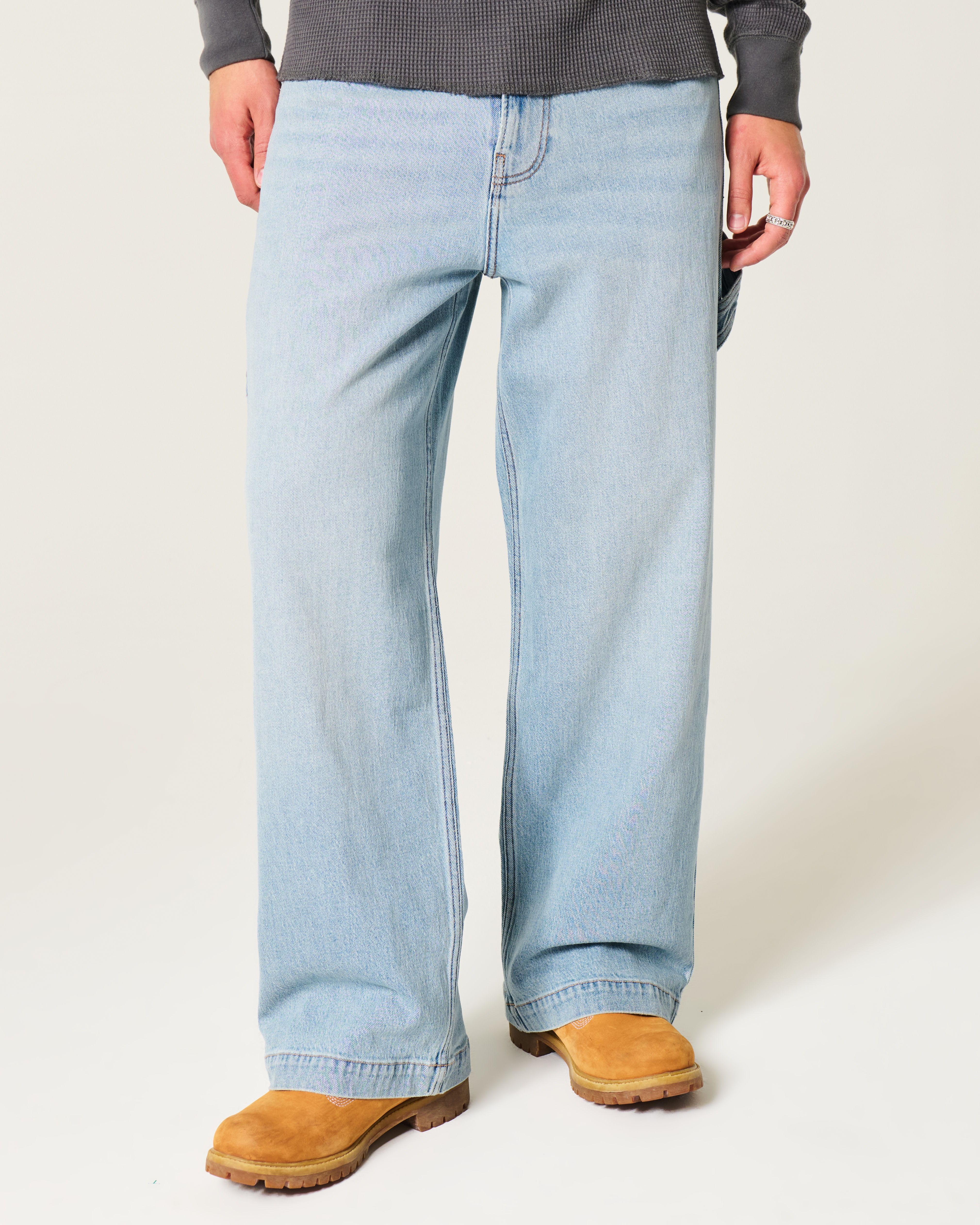 Light Wash Super Baggy Painter Jeans