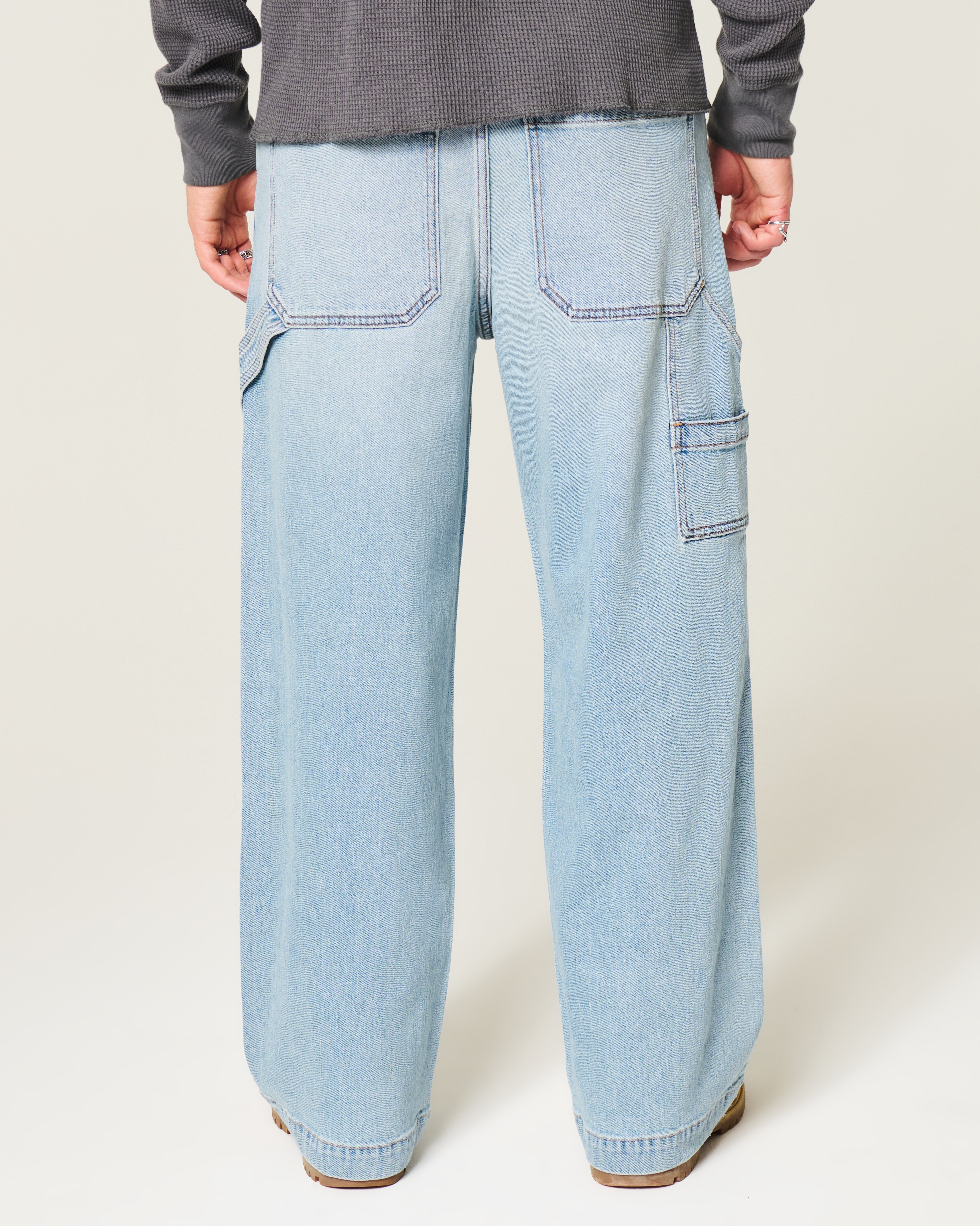 Light Wash Super Baggy Painter Jeans