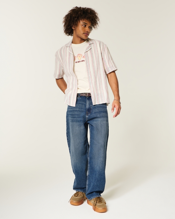 Dark Wash Skater Baggy Jeans, Dark view 1