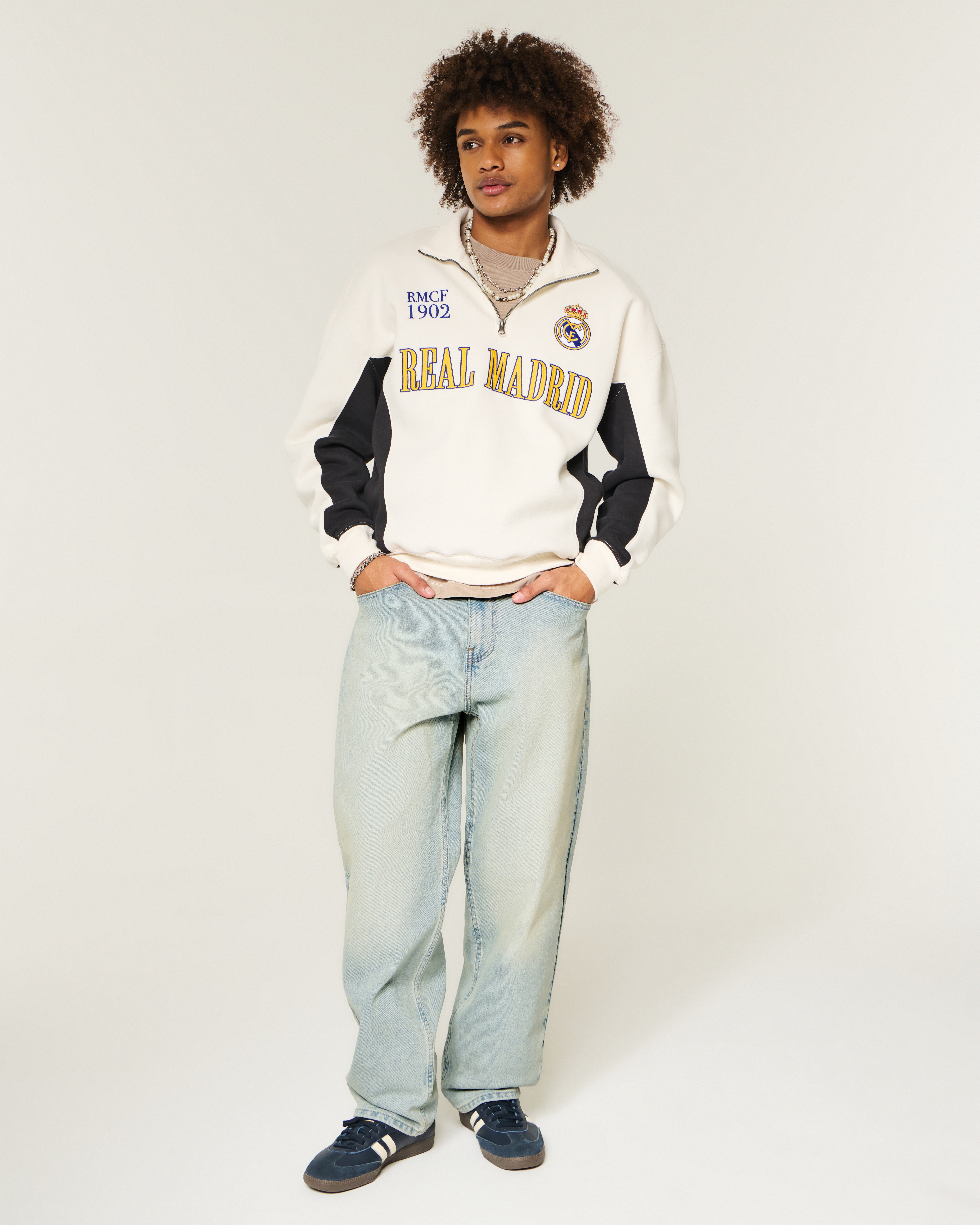 Light Wash Skater Baggy Jeans