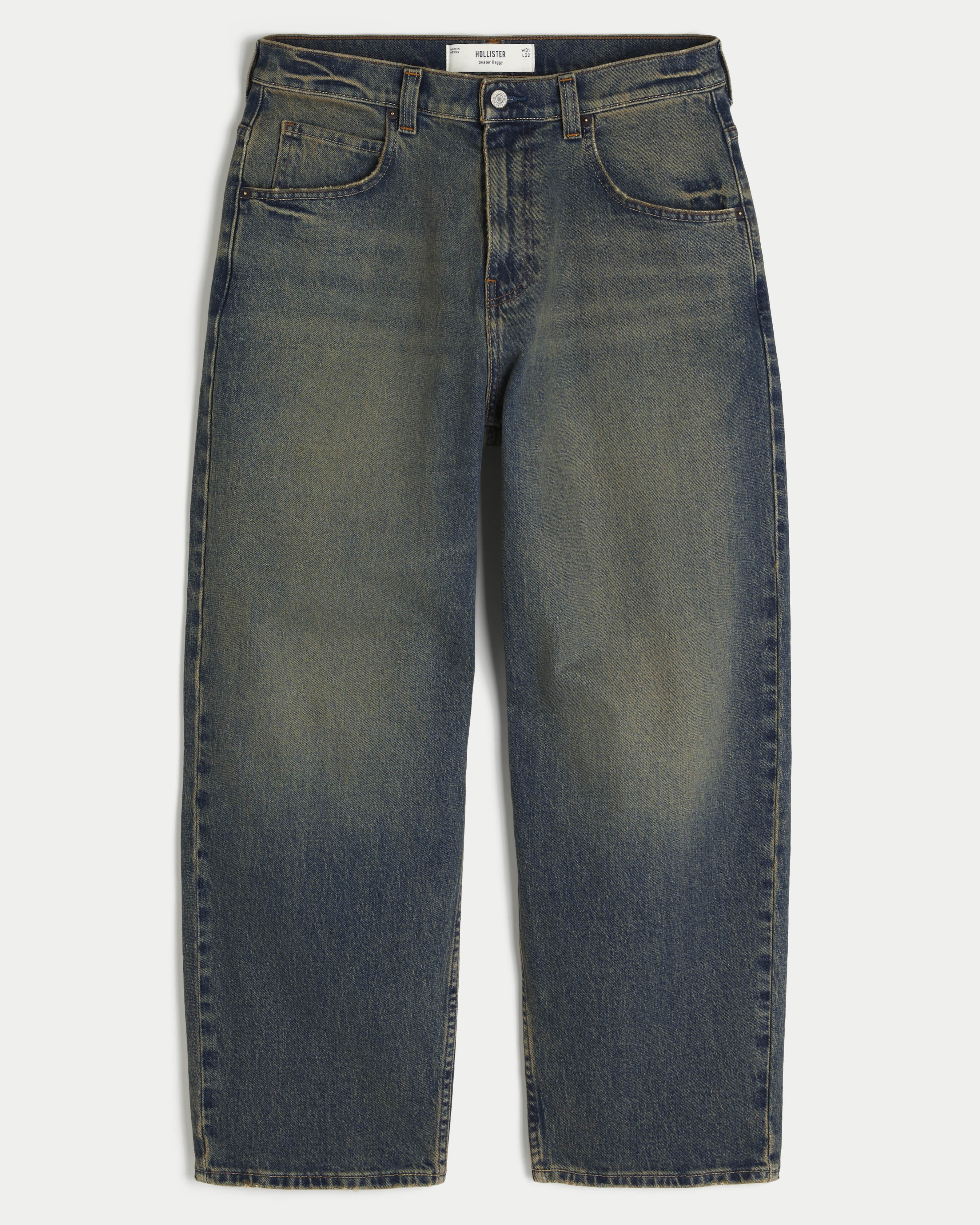 Light Wash Skater Baggy Jeans