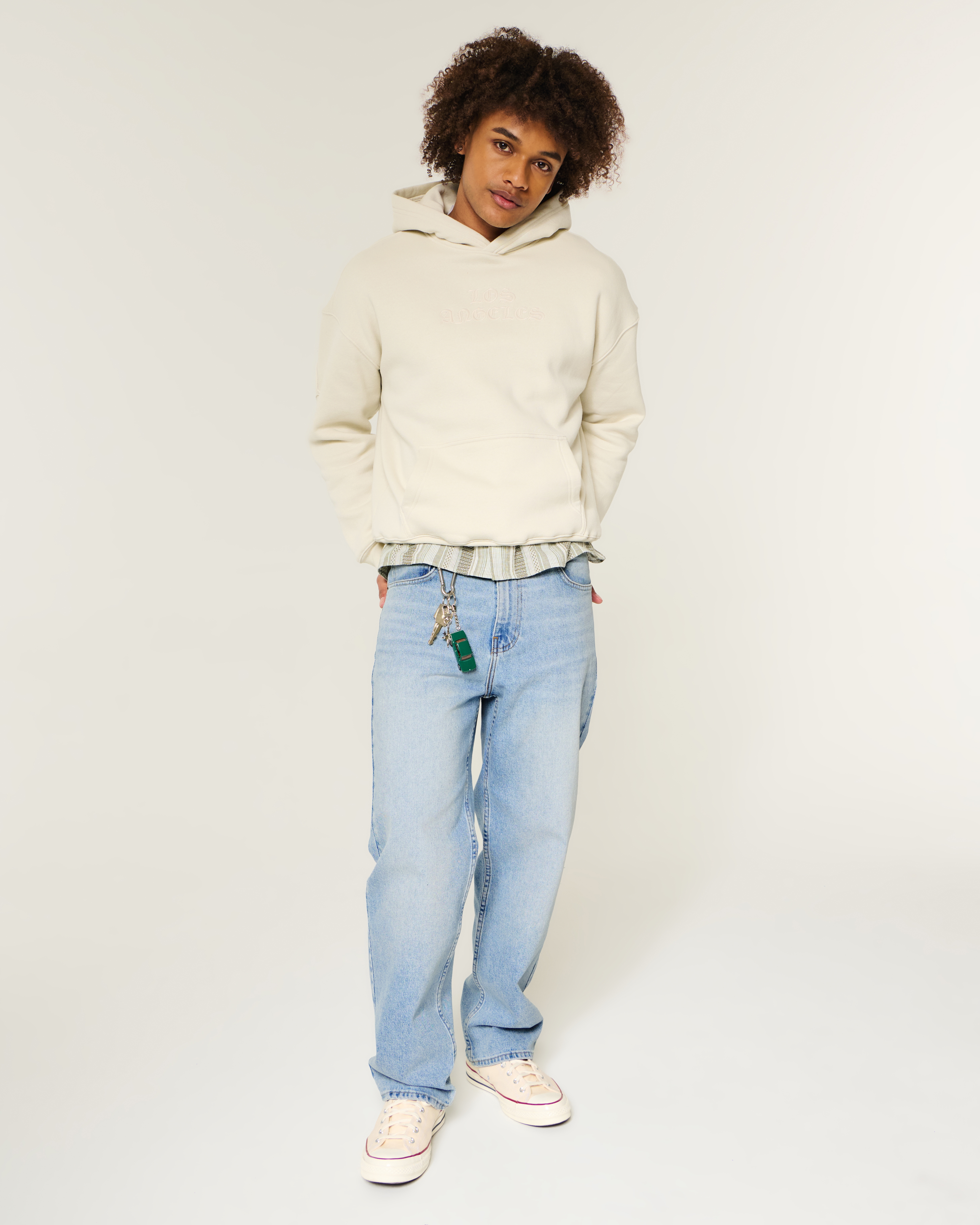 Medium Wash Baggy Jeans