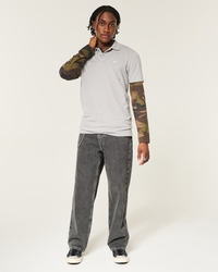 Washed Black Baggy Jeans