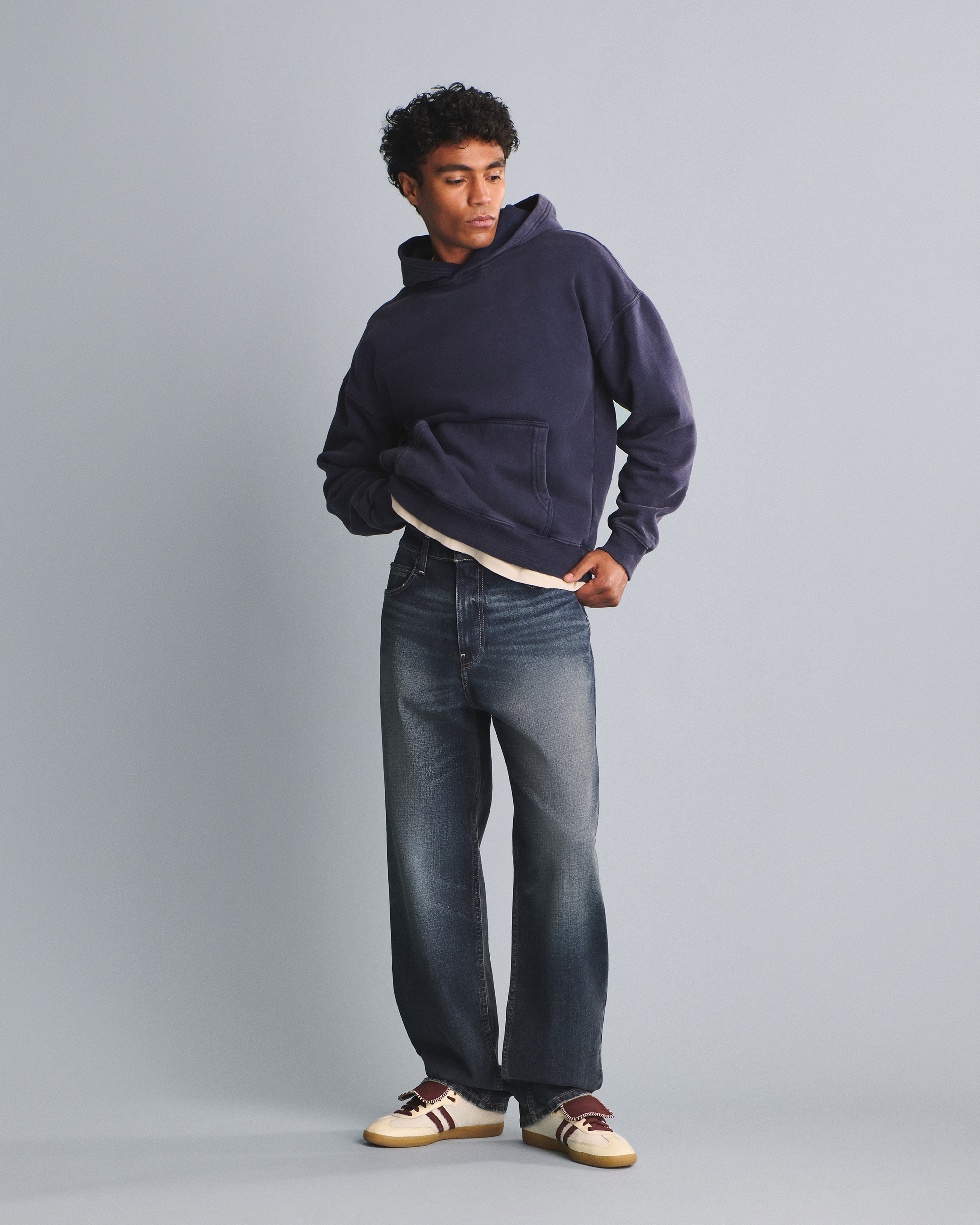 Dark Wash Baggy Jeans