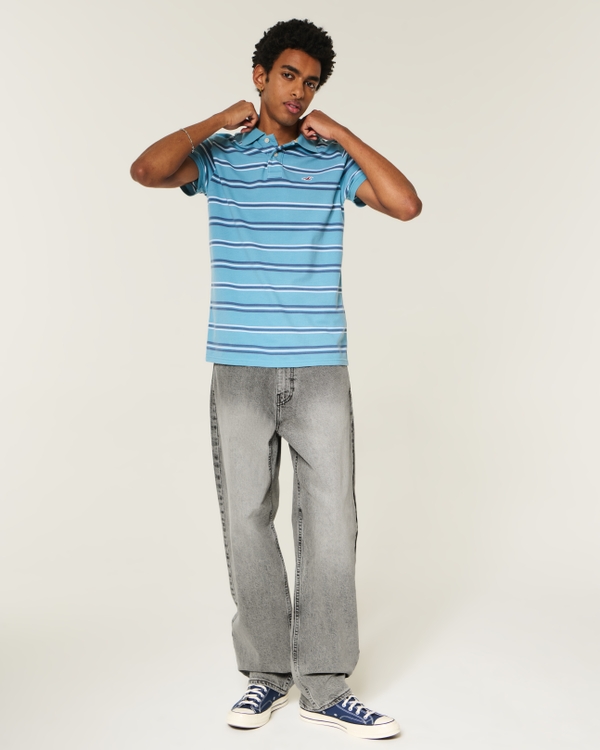 Grey Skater Baggy Jeans, Washed Gray view 1