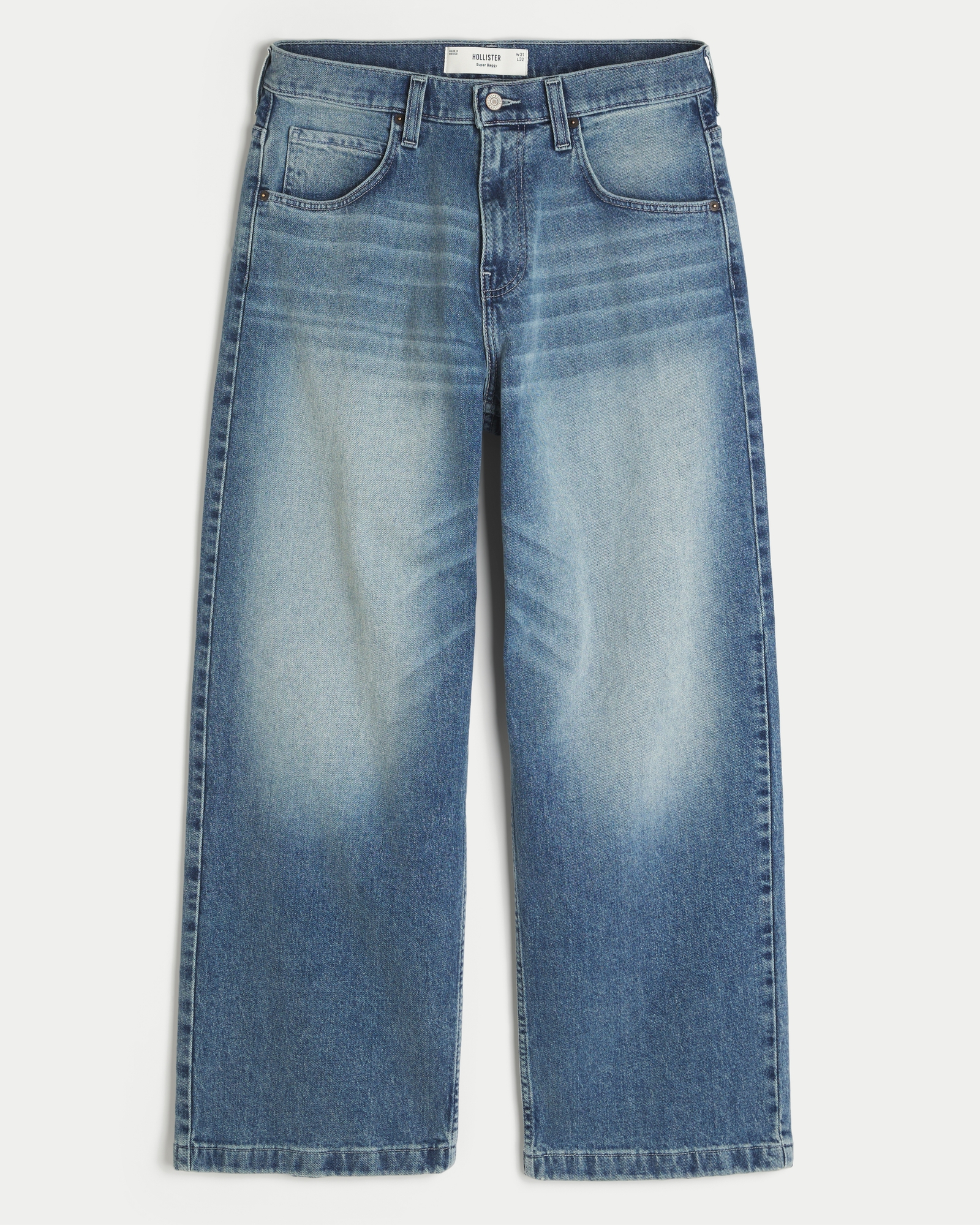 Men's Flame Graphic Super Baggy Jeans | Men's Bottoms
