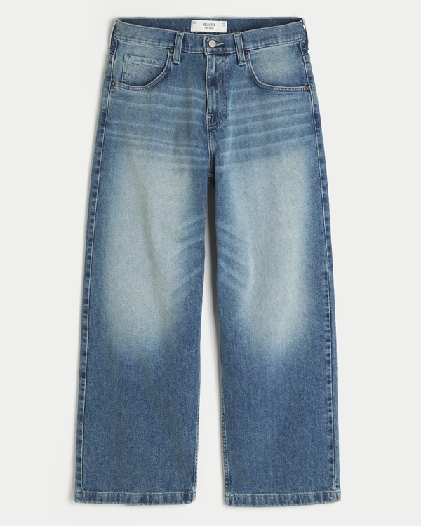Men's Dark Wash Super Baggy Jeans | Men's Bottoms | HollisterCo.com