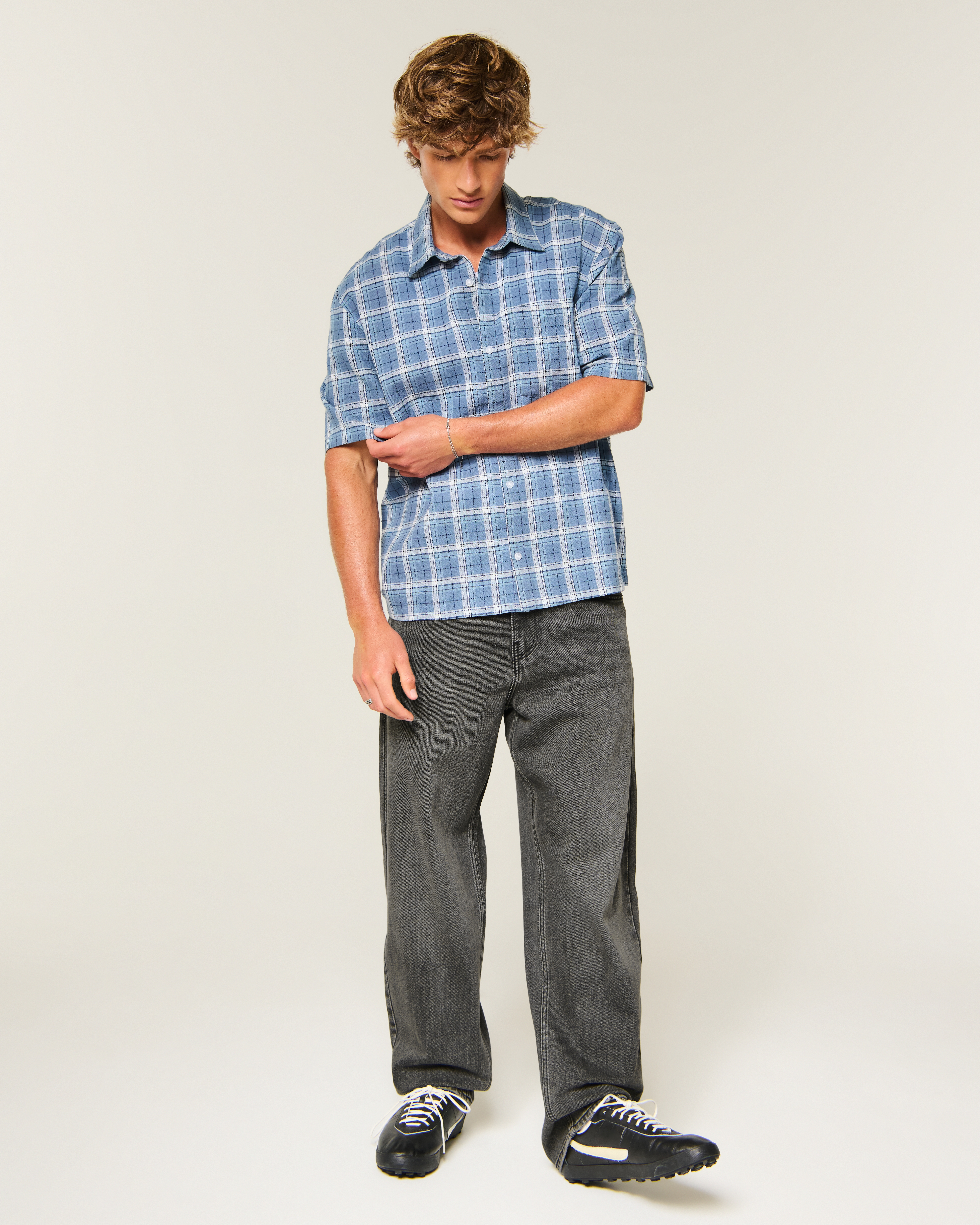 Spider Embroidery Skater Baggy Jeans