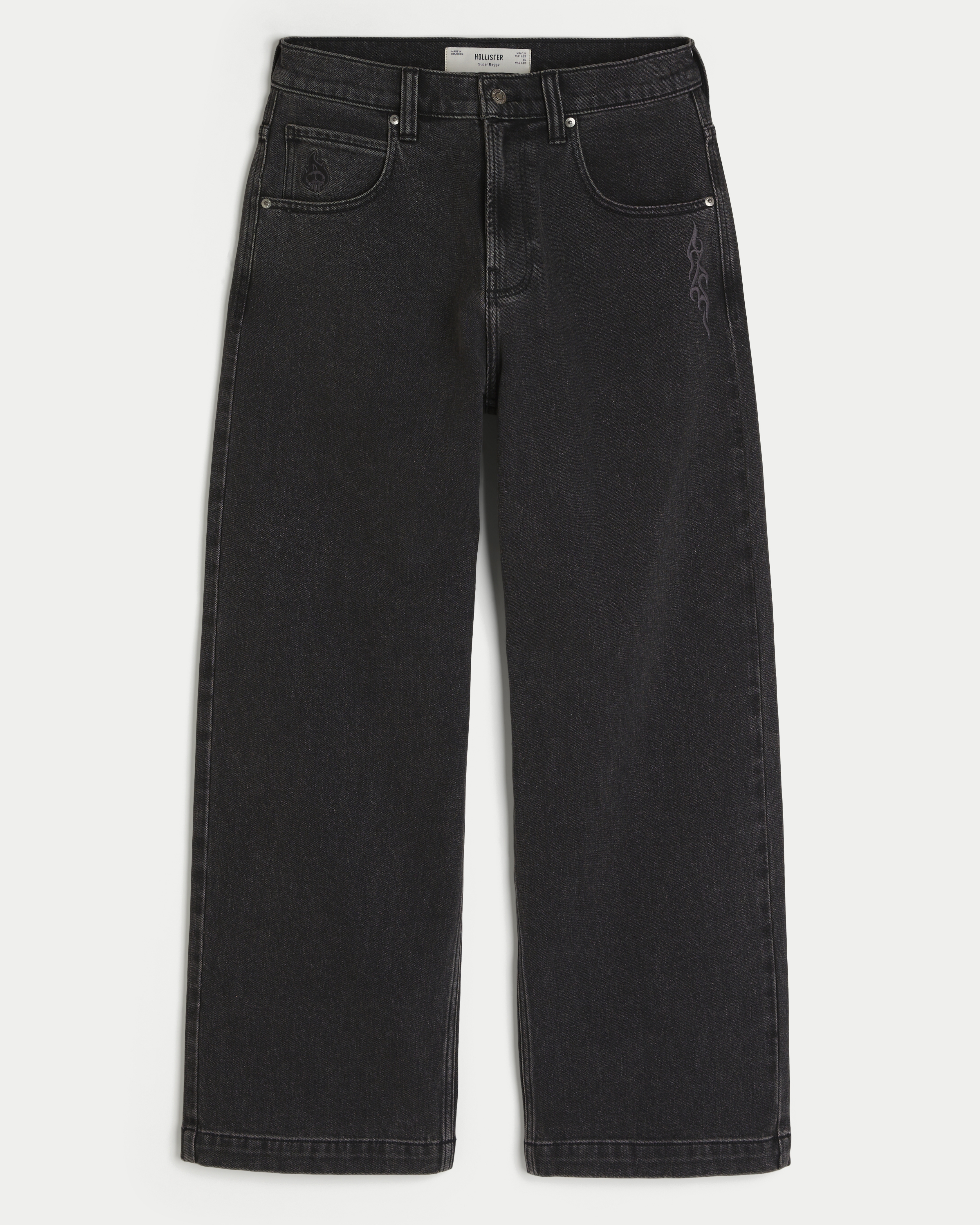 Embroidered Graphic Super Baggy Jeans